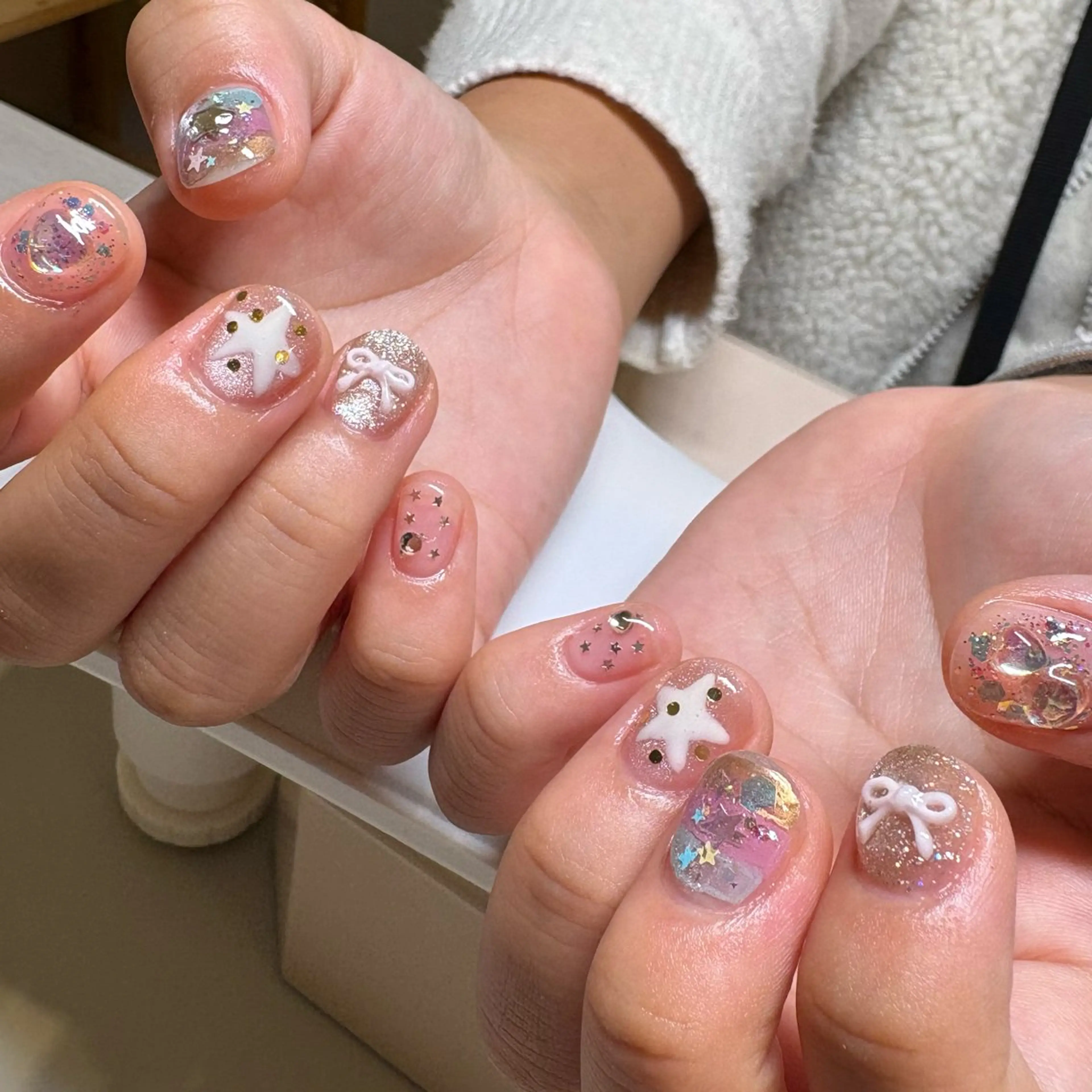 ネイル ハート 韓国ネイル マグネットネイル ニュアンスネイル ハンドネイル nail amuseのネイルデザイン