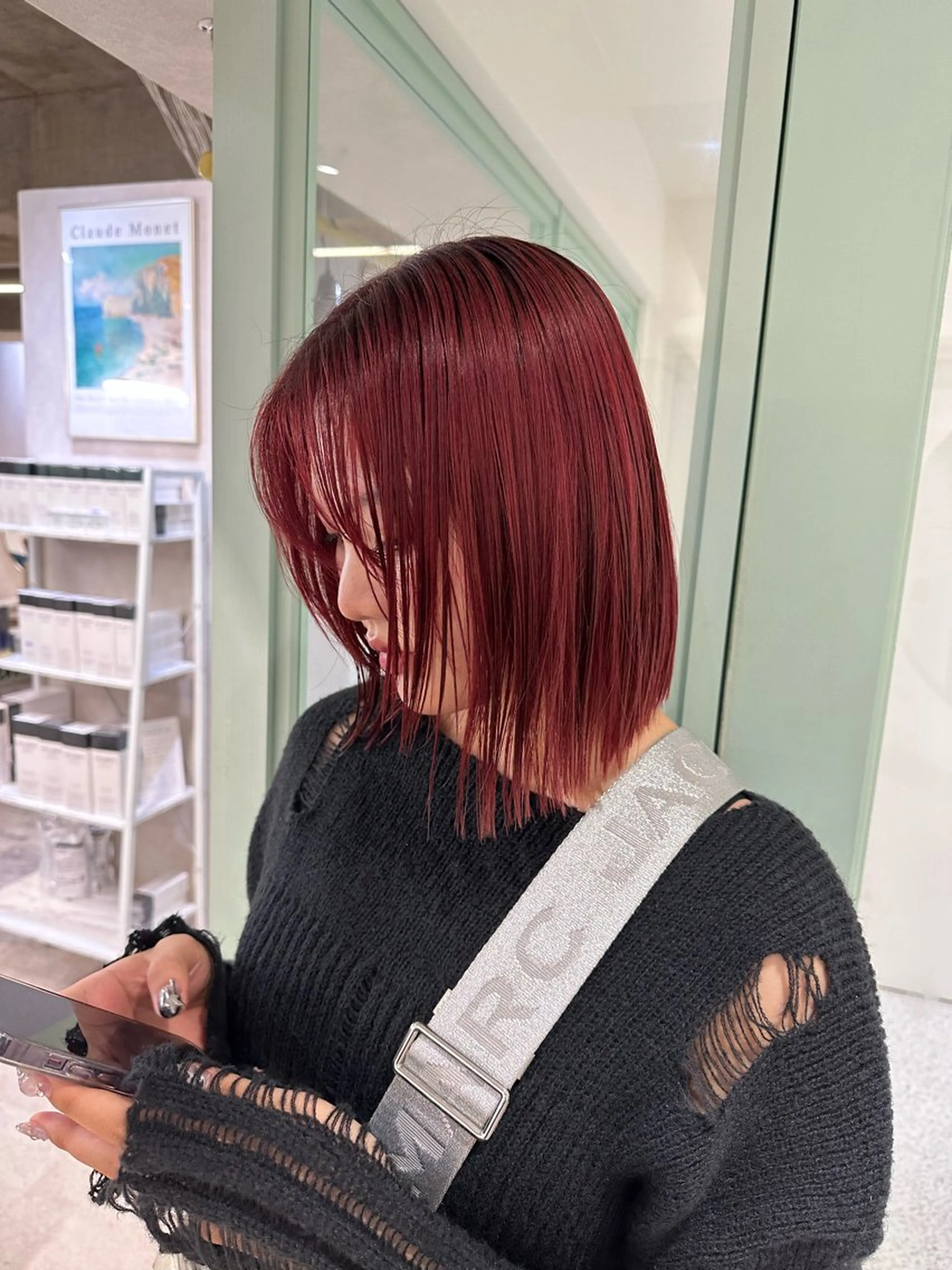 ミディアム カラー ヘアカラー トリートメント naito/ブリーチ /エクステ/縮毛のヘアスタイル