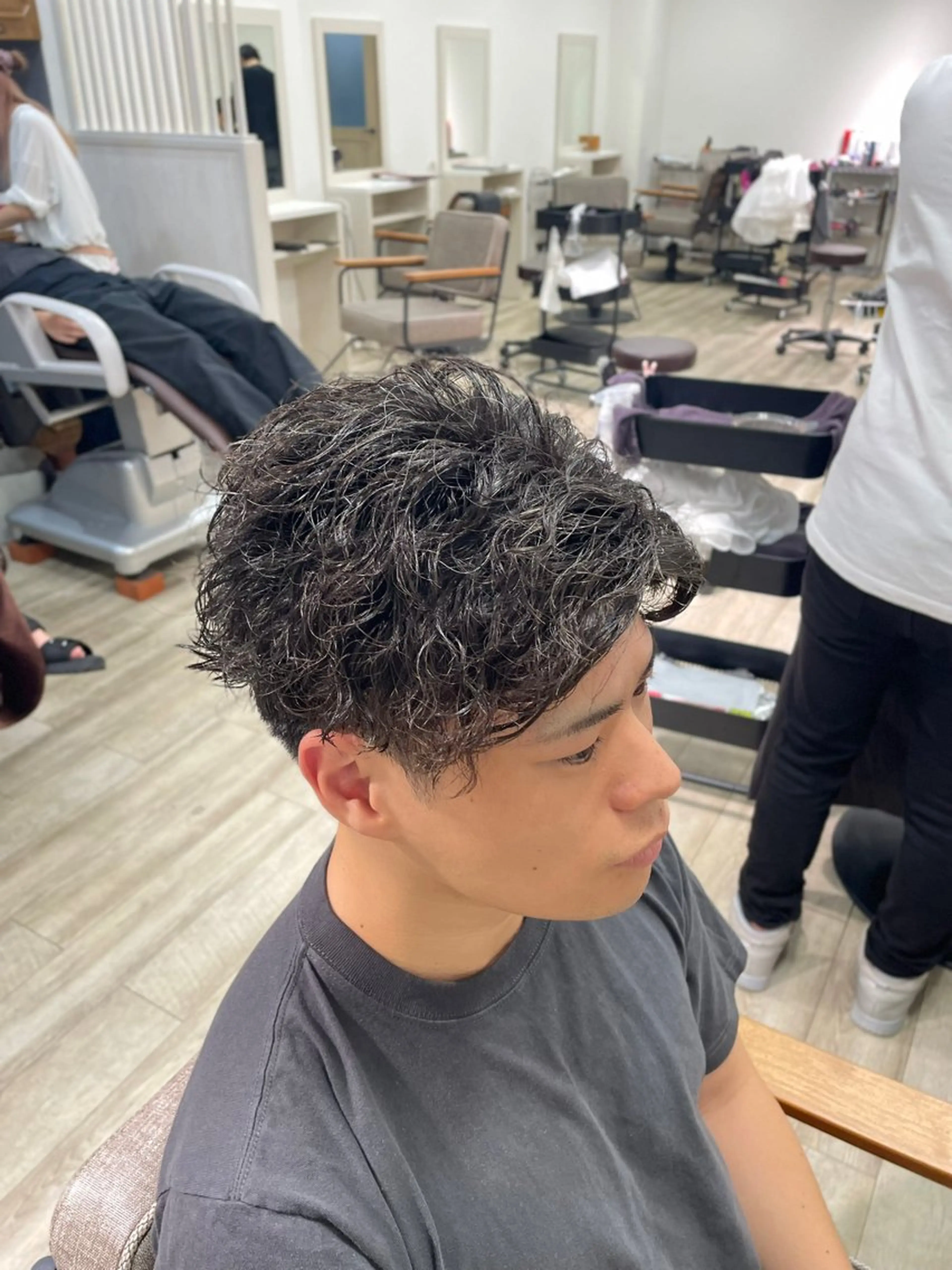 ショート パーマ メンズ カット パーマ 【髪質改善サロン】 🌟だいち🌟のヘアスタイル