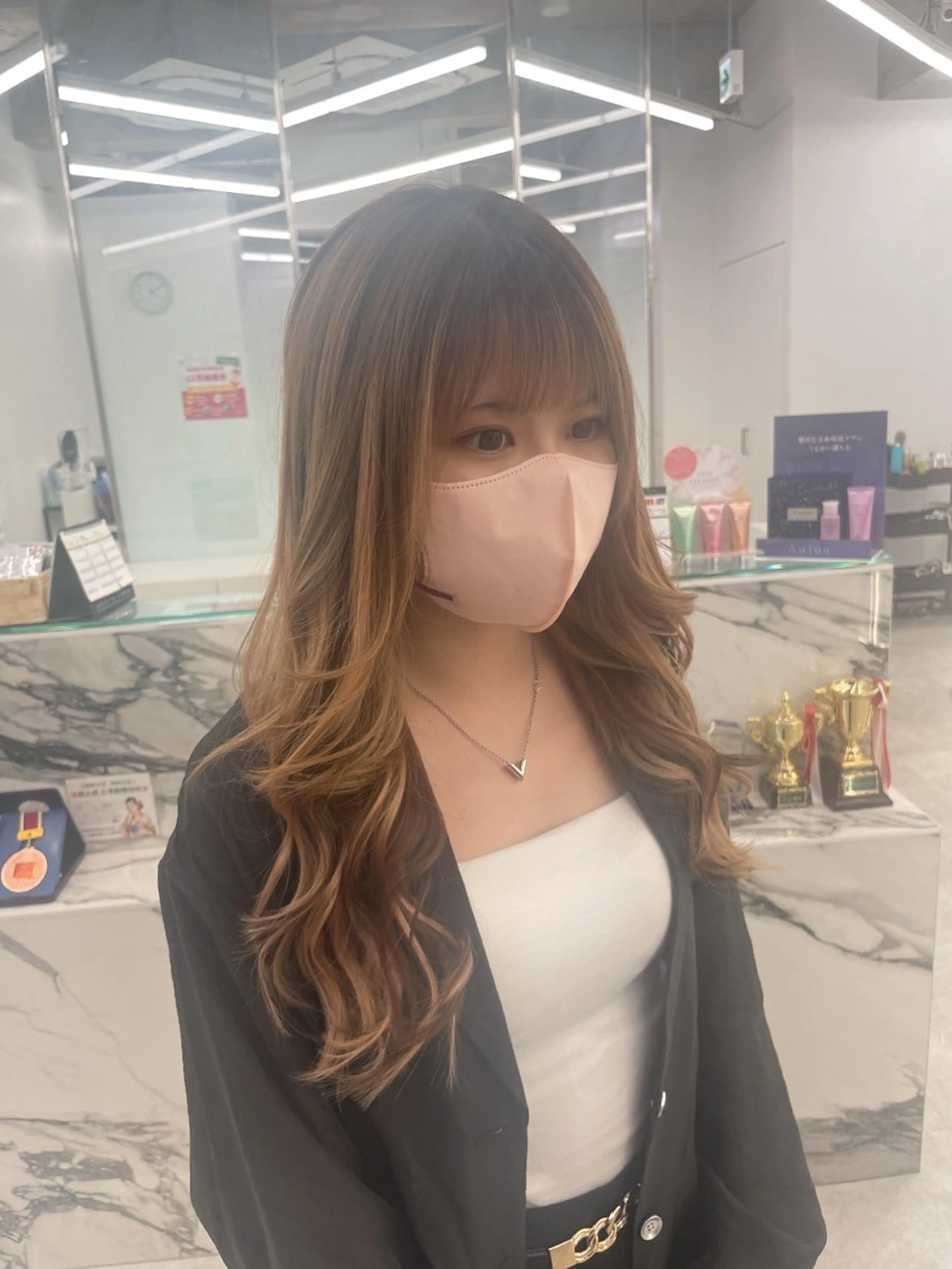 ロング ヘアアレンジ カット エクステ 【Brown】おじま のぞみのヘアスタイル