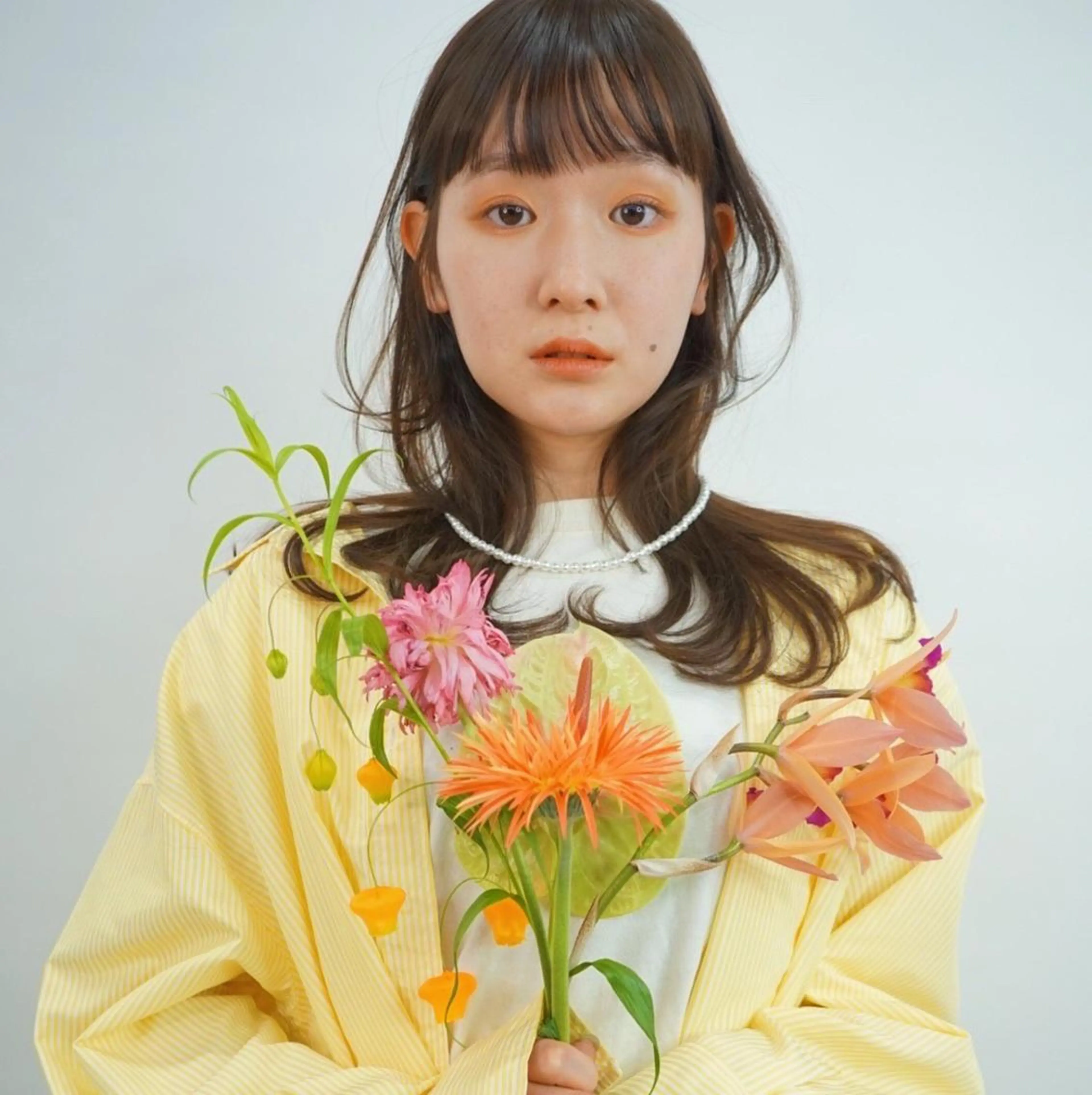 セミロング 顔まわりレイヤー レイヤーカット 似合わせヘア🤍 面田法子のヘアスタイル