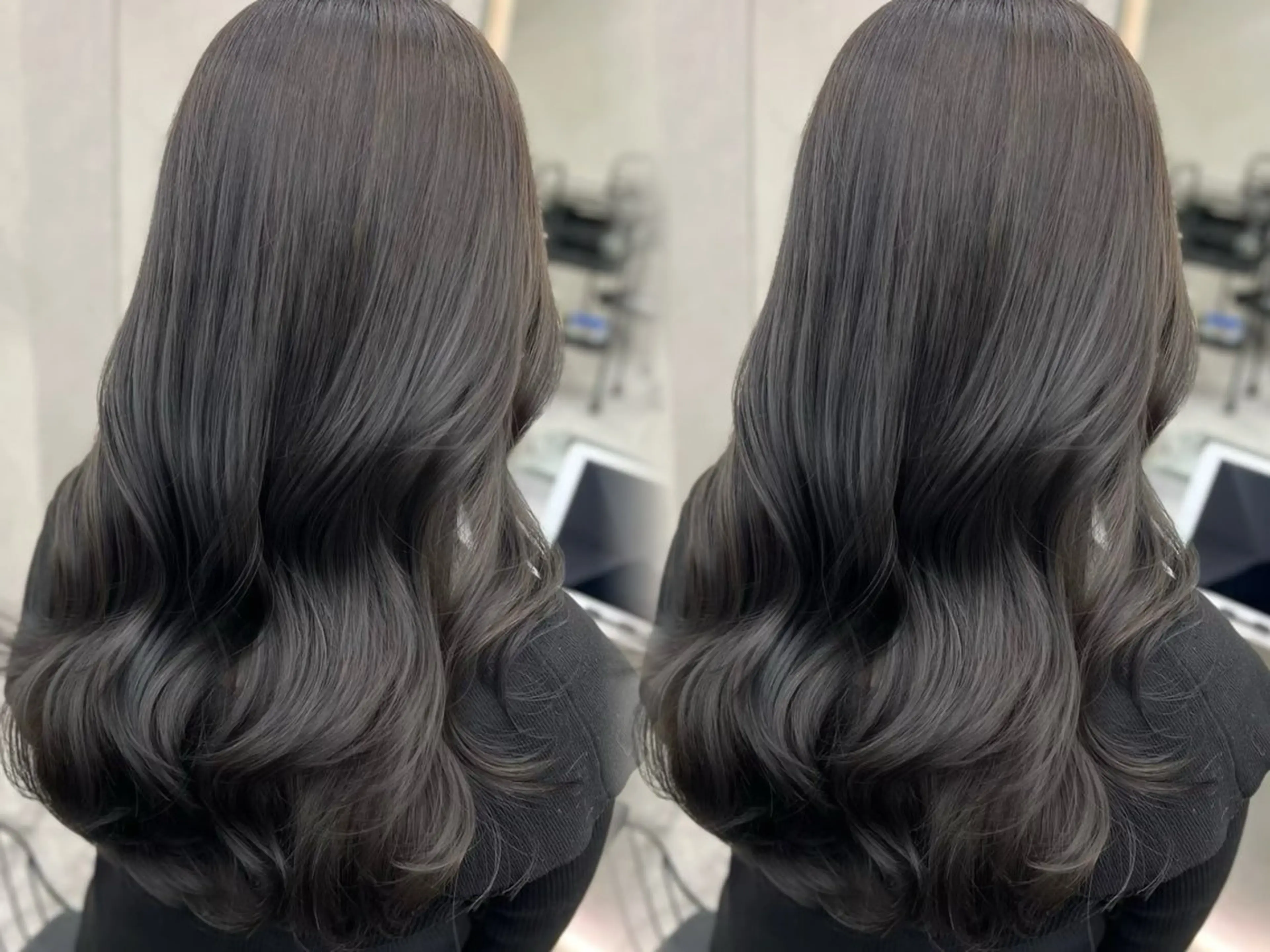 セミロング カット ヘアカラー トリートメント 韓国🇰🇷レイヤー 透明感/秀瑛🩶のヘアスタイル