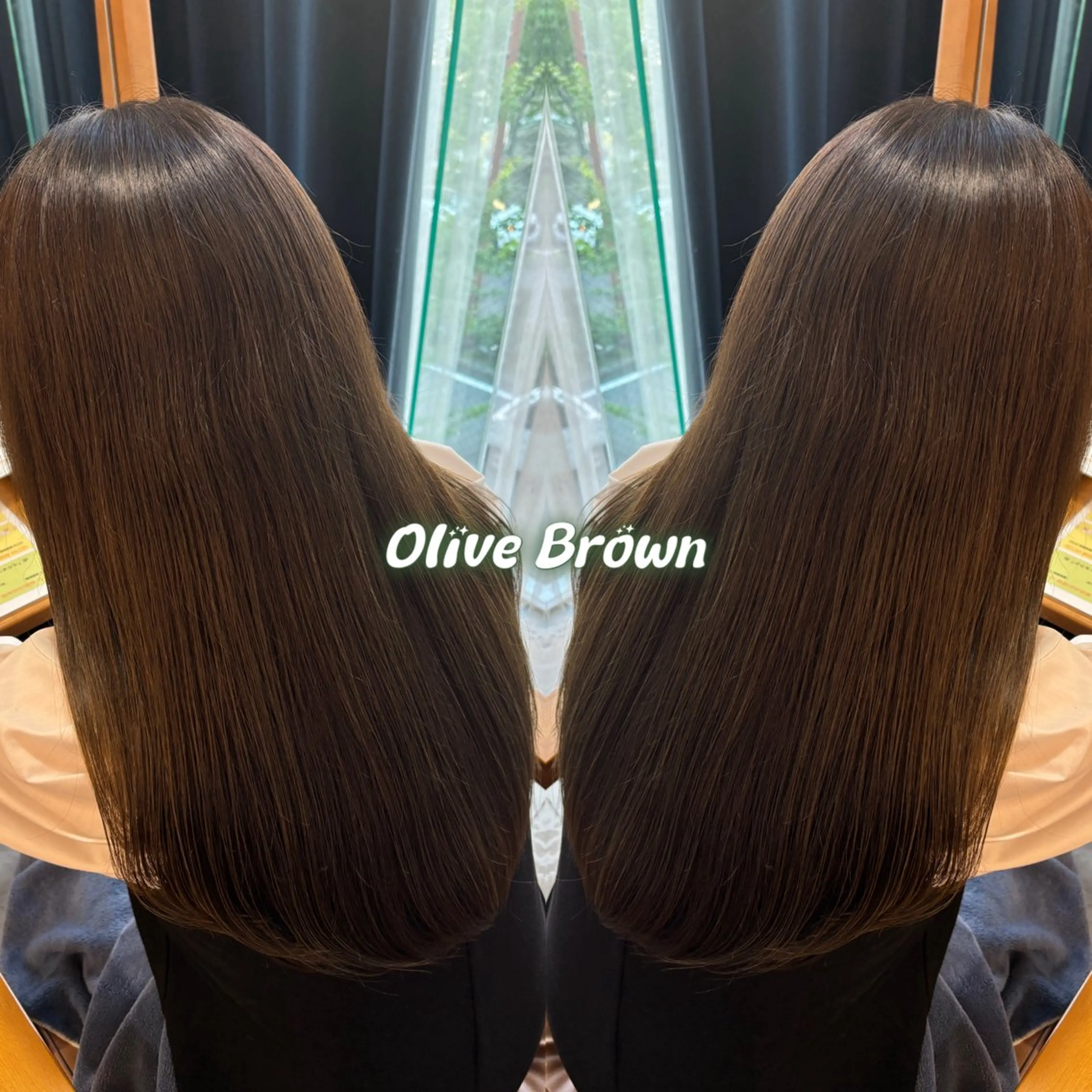ロング カラー ブラウンカラー オリーブブラウン ヘアカラー トリートメント 透明感/暖色カラー/ ヘアアレンジ/Meiのヘアスタイル