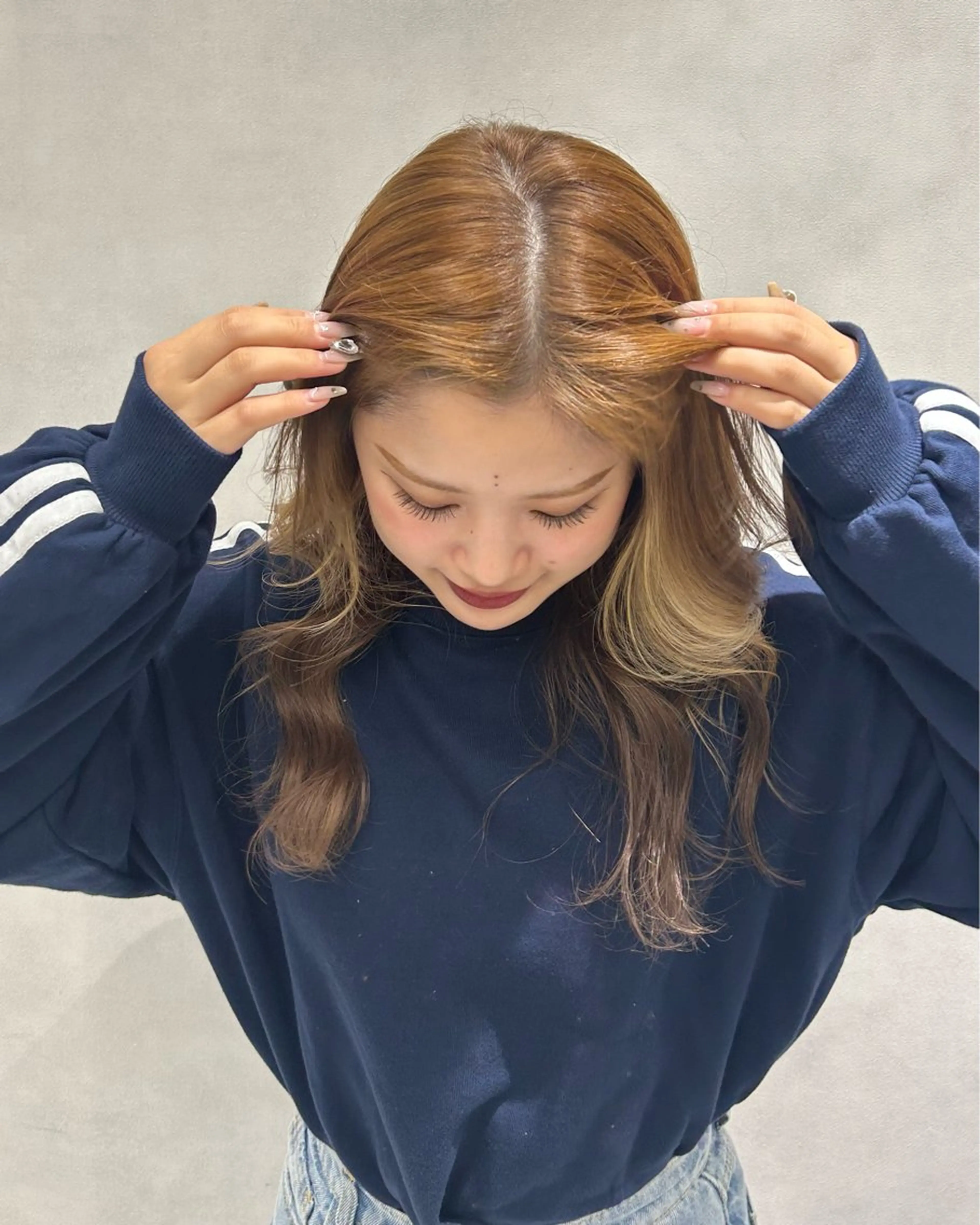 ロング カラー ブラウンカラー オレンジ オレンジブラウン 寺川留以 /カットモデル募集中のヘアスタイル