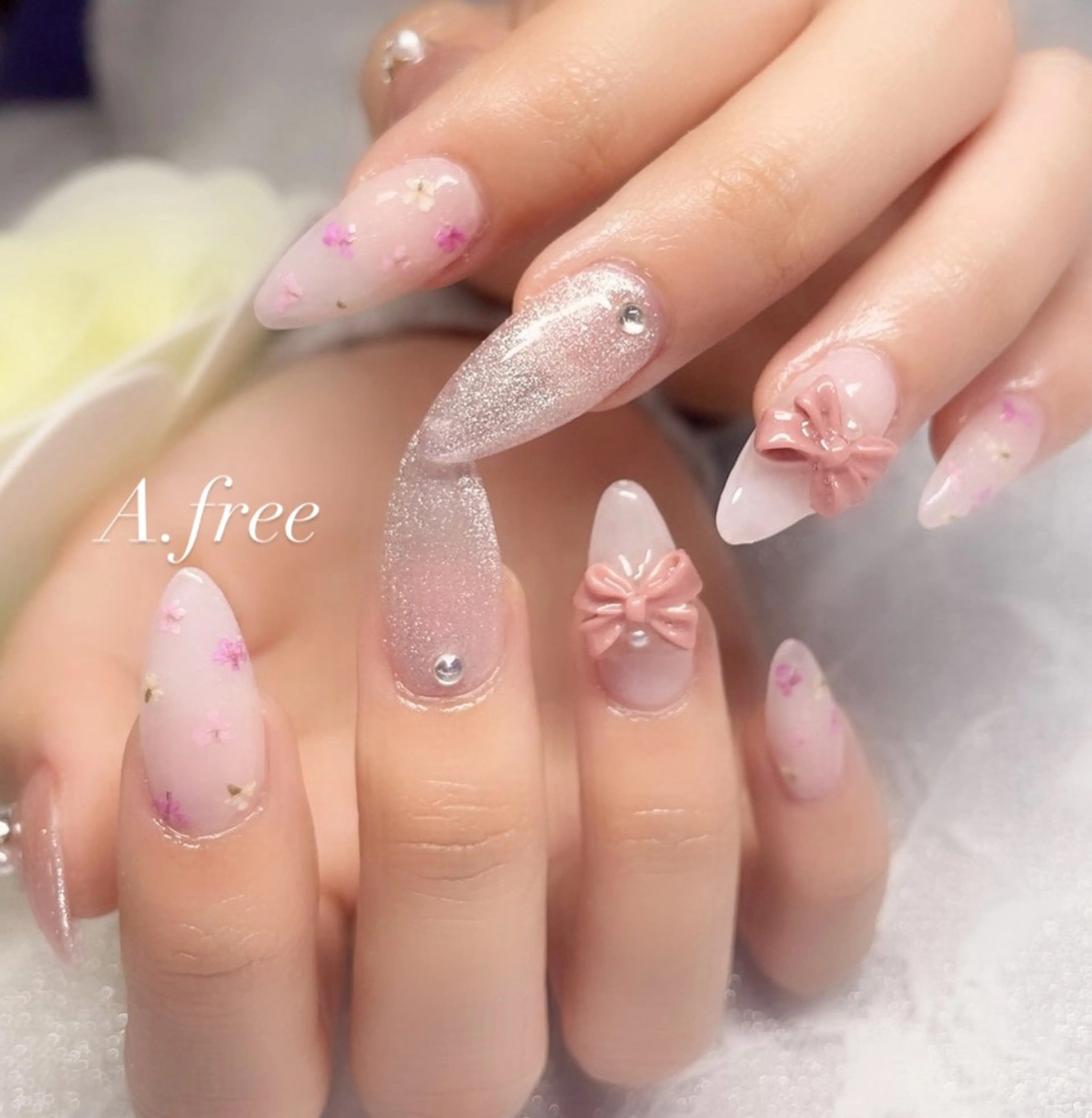 ネイル ハンドネイル A.free✧*｡ アレルギー対応✧*｡のネイルデザイン