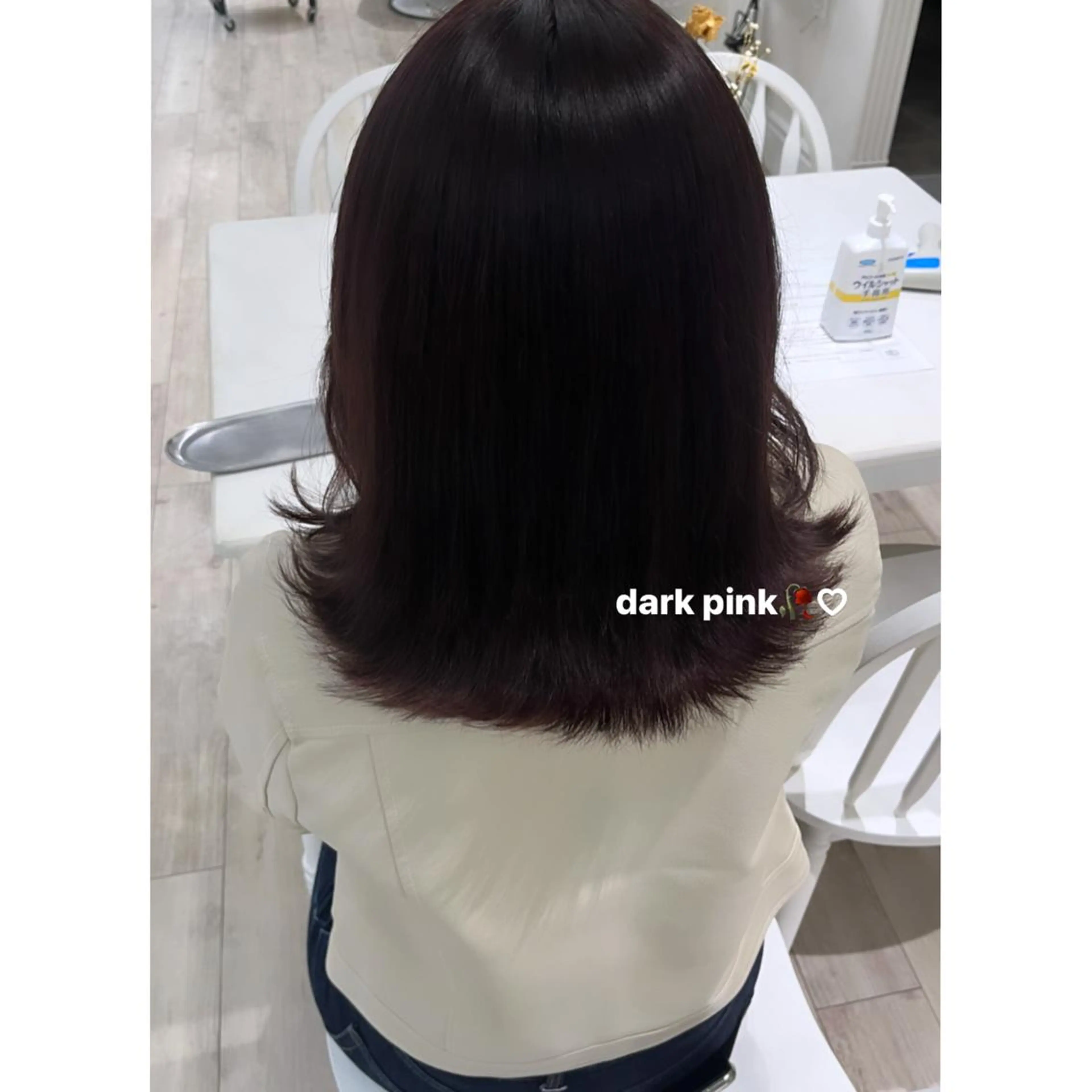 ミディアム カラー ピンクカラー カット ヘアカラー トリートメント ヘッドスパ miku୨୧˖* 透明感モテカラーのヘアスタイル