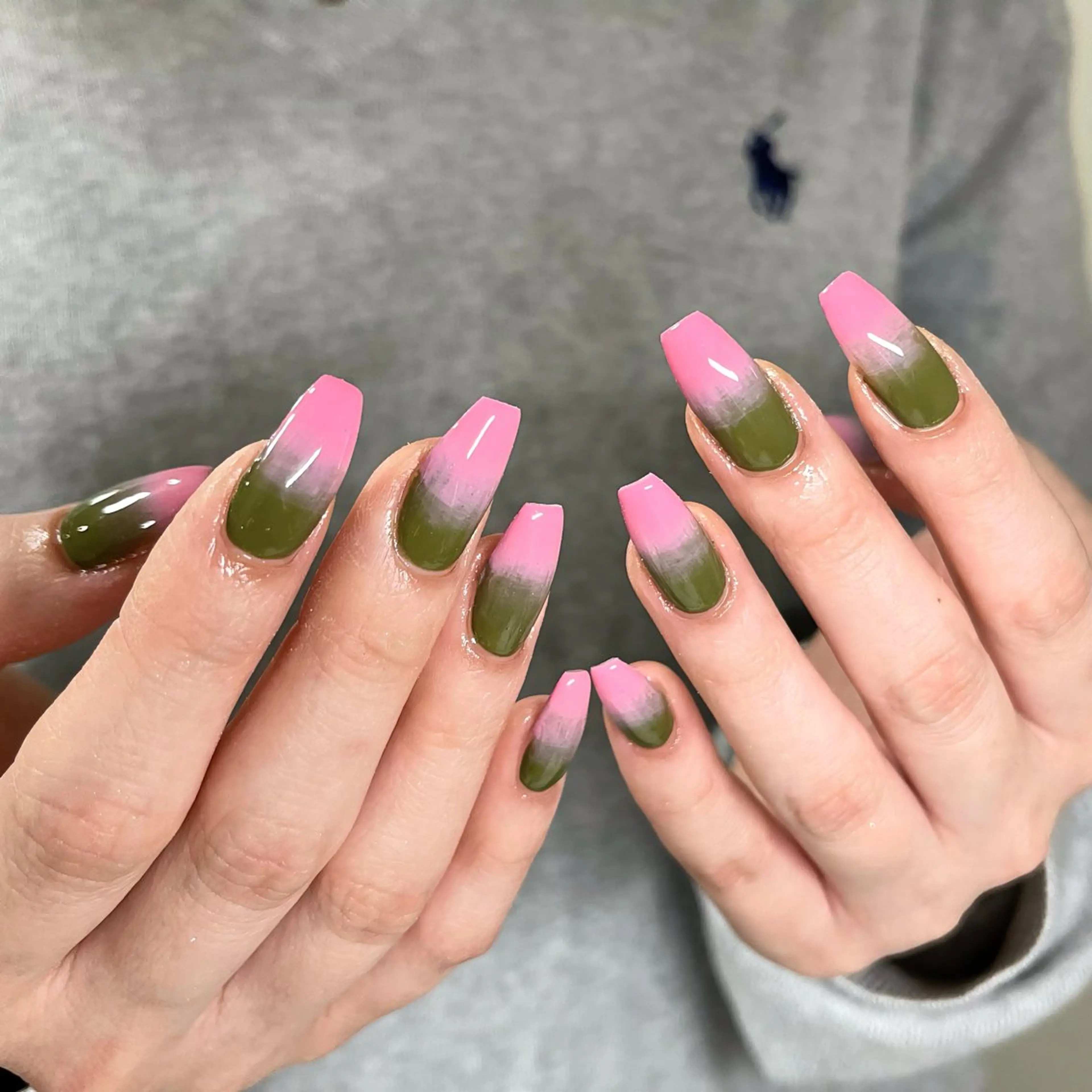 ネイル ブラウン ガーリー グラデーション 水色 マグネットネイル ハンドネイル 🫧OPELIA NAIL渋谷🫧のネイルデザイン