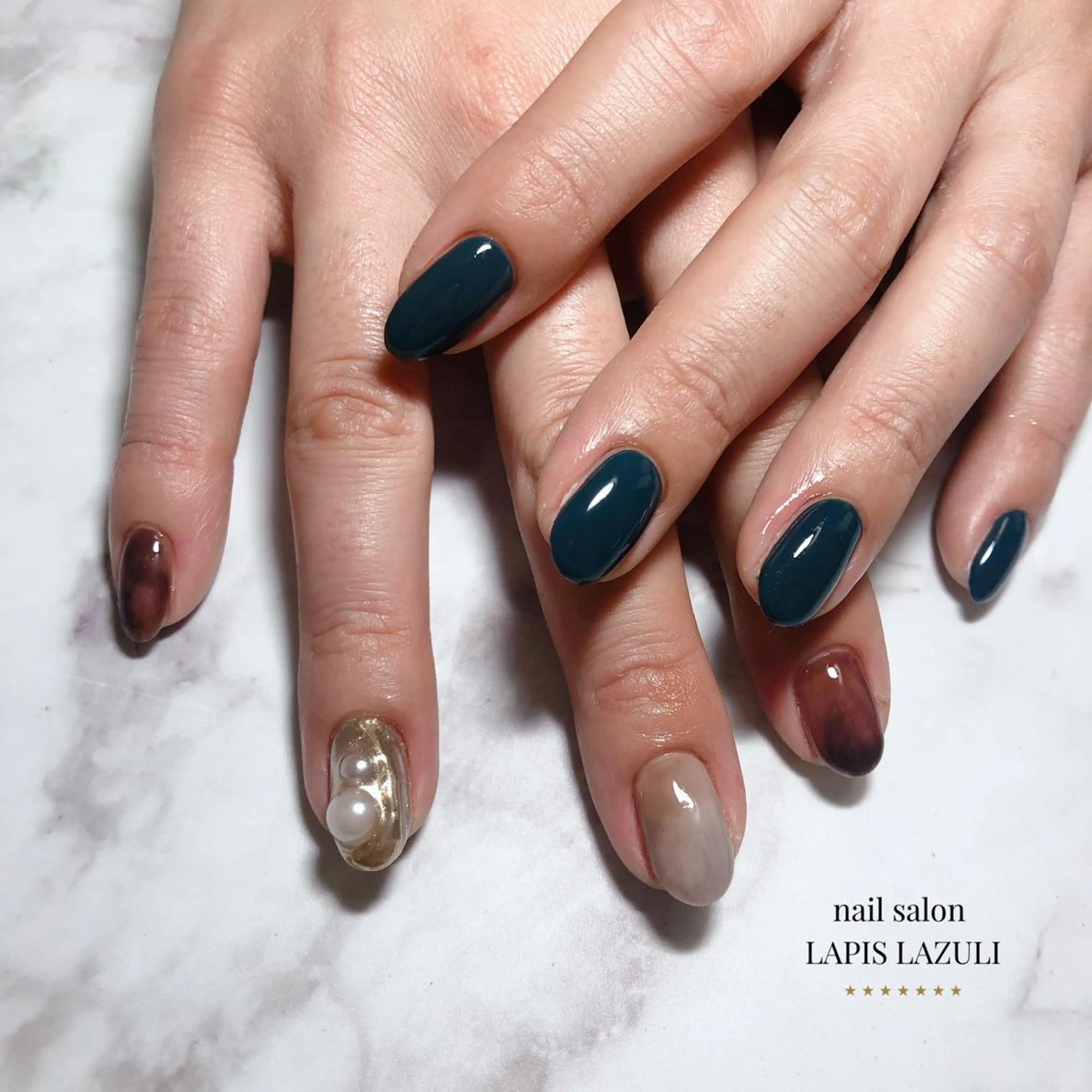 ネイル nail salon ラピスラズリのネイルデザイン