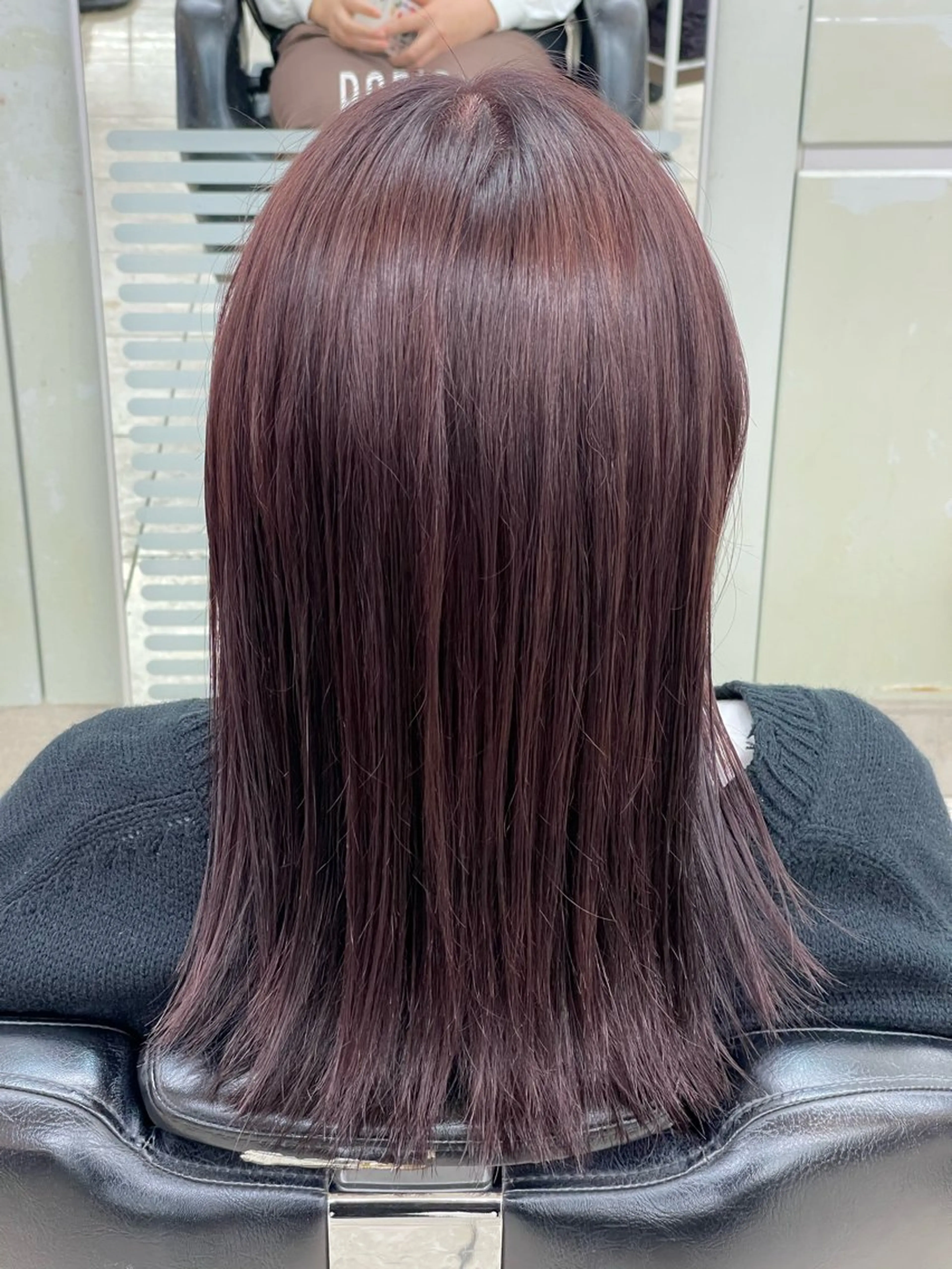 セミロング カラー ブリーチ ブラウンカラー ケアブリーチ ダブルカラー ピンクカラー ヘアカラー トリートメント SOYON西大寺店所属・ダブルカラー/ 髪質改善💎安藤のヘアスタイル