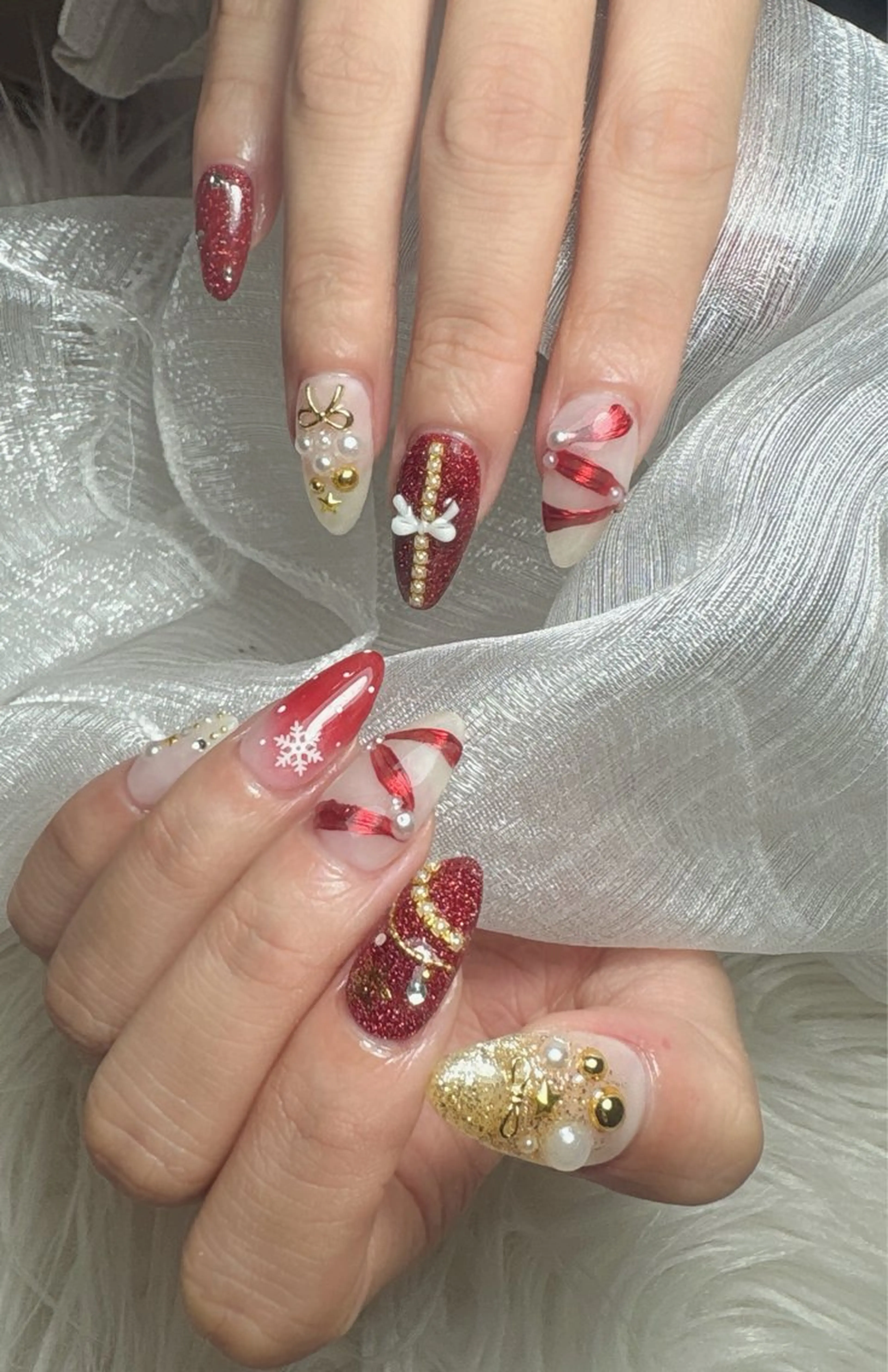 ネイル 冬ネイル クリスマス ハンドネイル Fukuda シュウのネイルデザイン