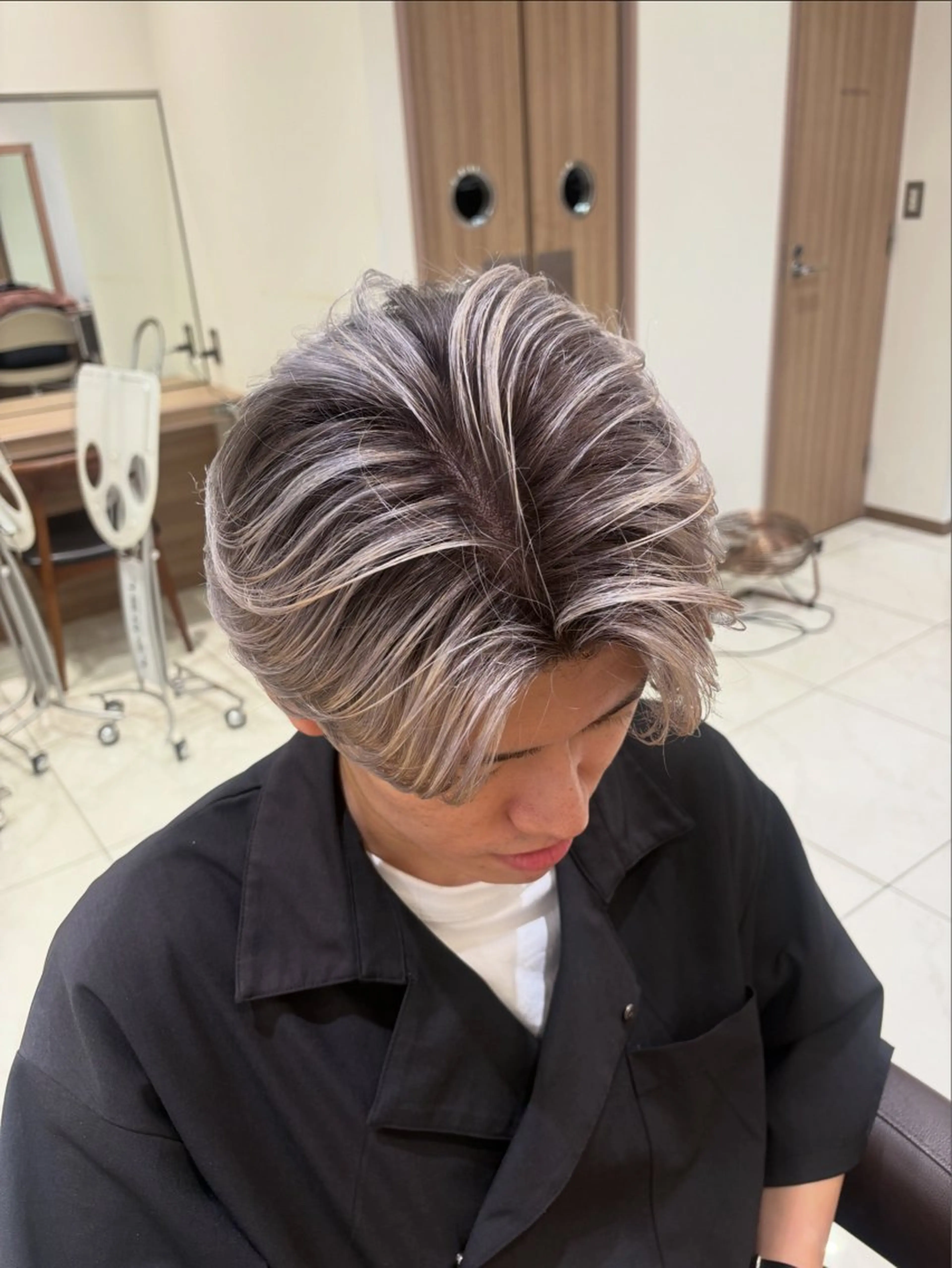 カラー メンズ メンズバレイヤージュ バレイヤージュ カット ヘアカラー トリートメント メンズバレイヤージュ /寺内紳悟のヘアスタイル