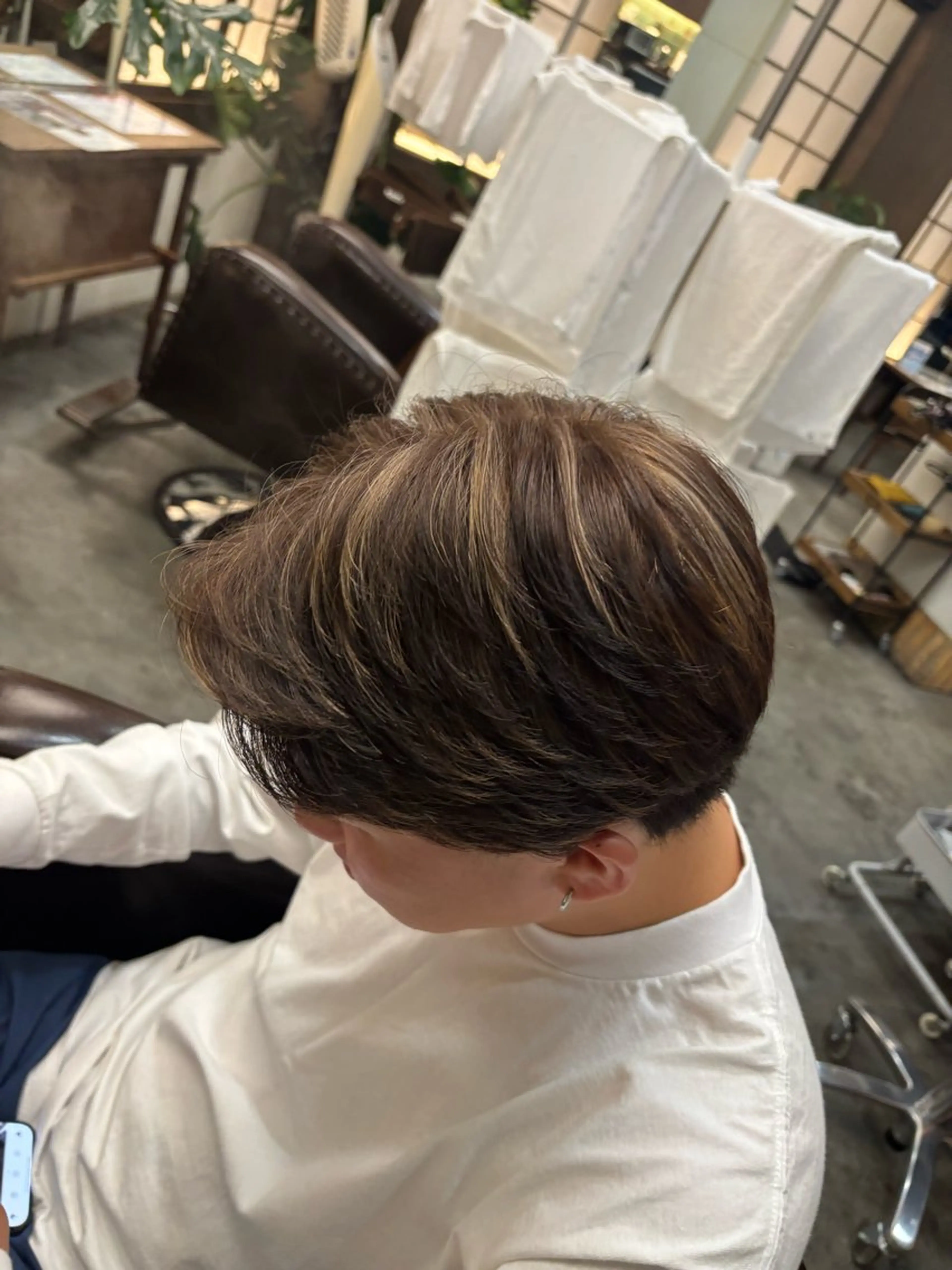 ショート メンズ メンズハイライト ハイライト ヘアカラー 美容室　ANALOGUE所属・南船場/アシスタント /みゆうのヘアスタイル