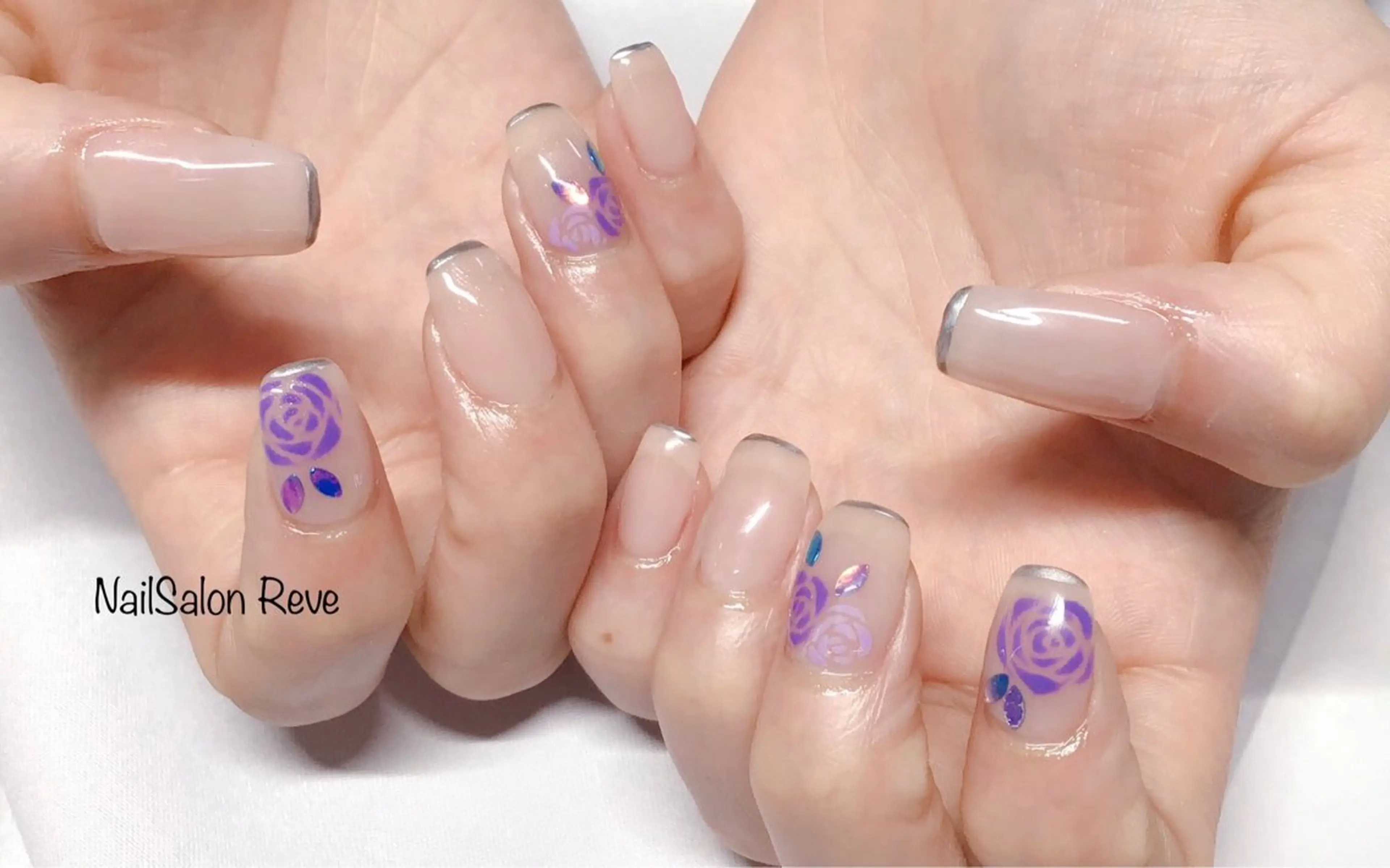 ネイル アートネイル フレンチネイル シンプルネイル ハンドネイル NailSalon   Reve（ネイルサロン レーヴ）所属・NailSalon Reveのネイルデザイン