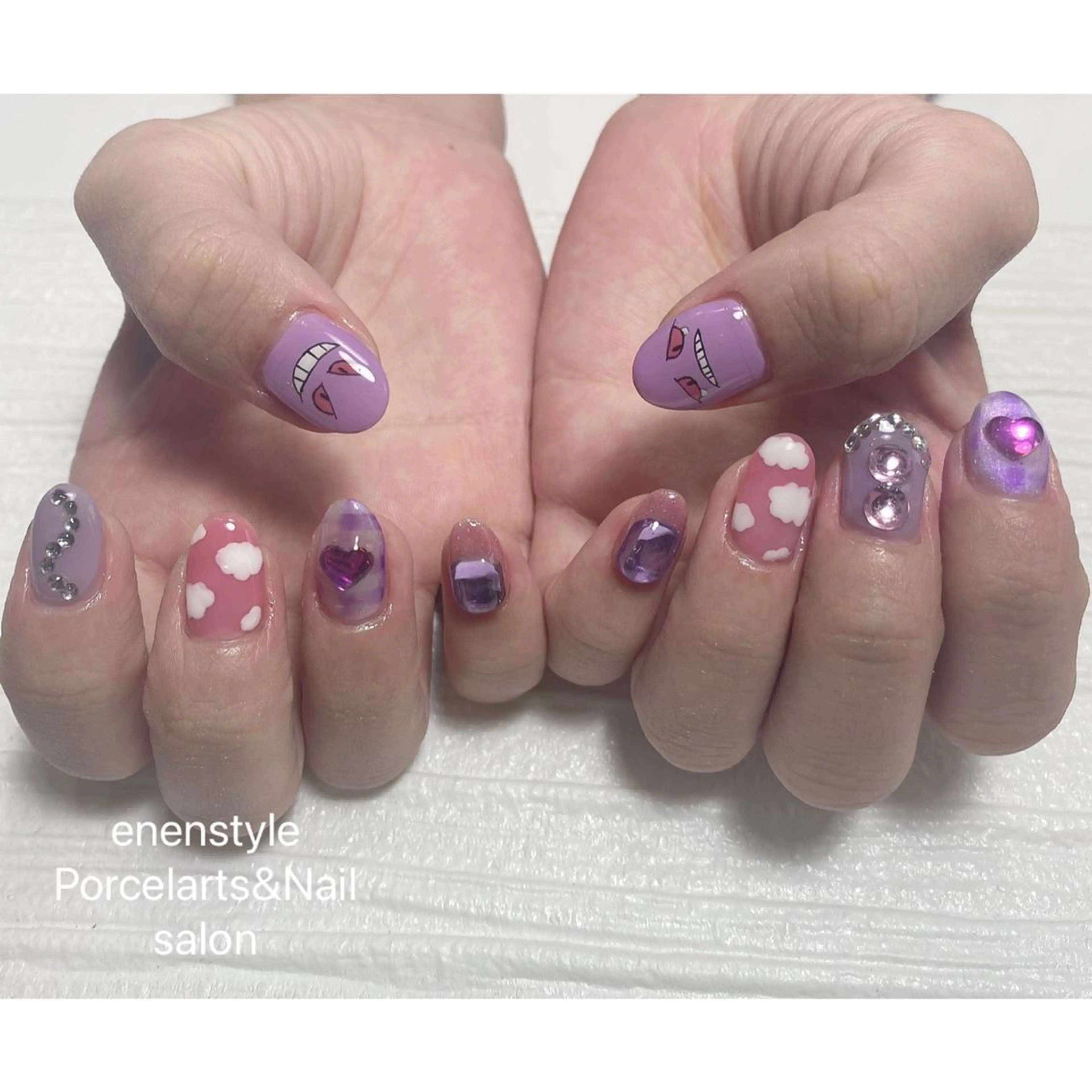 ミディアム ネイル ハンドネイル 👑enen style👑のネイルデザイン