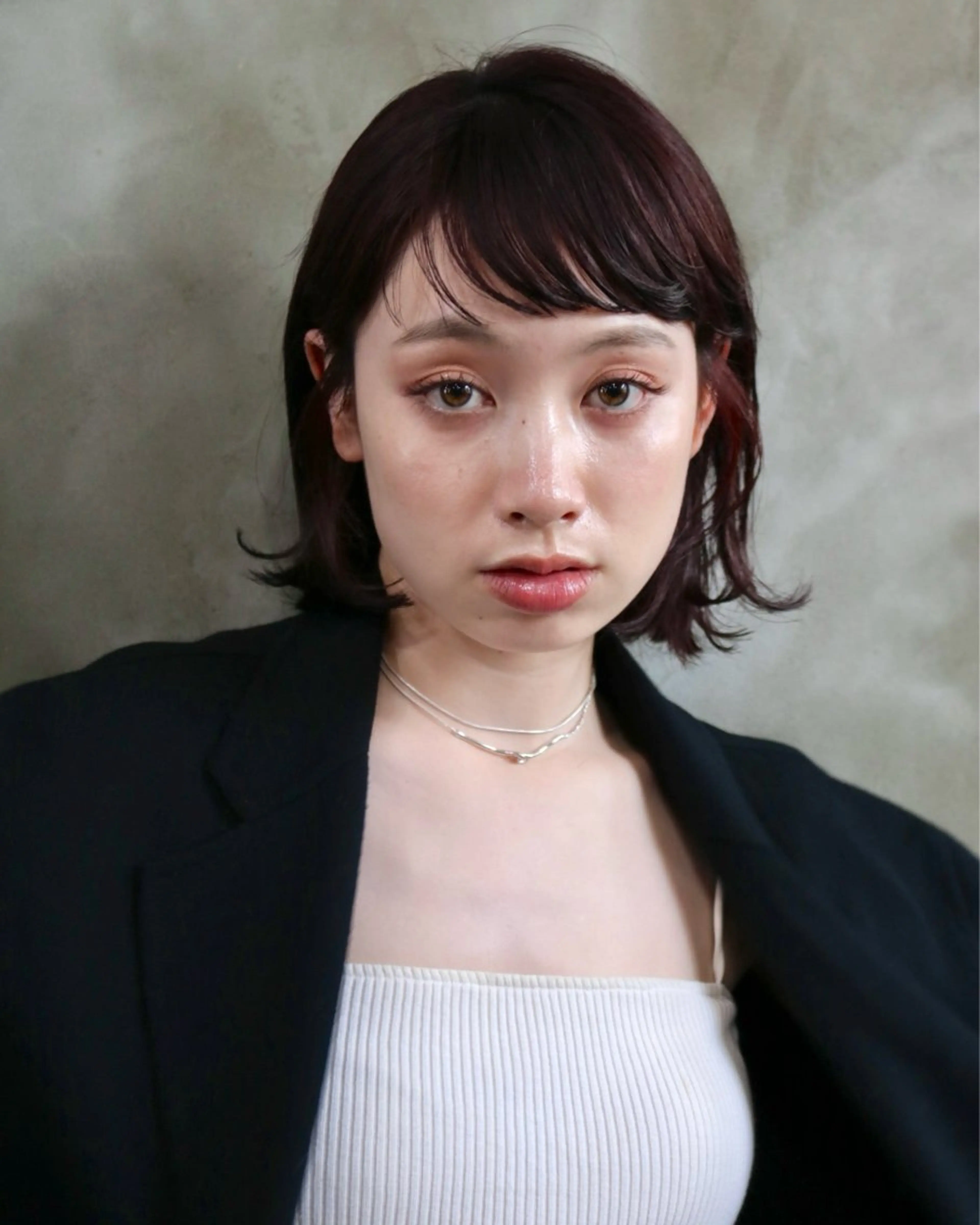 ミディアム カラー カット ヘアカラー トリートメント 木村陸弥 透明感/赤み消しのヘアスタイル
