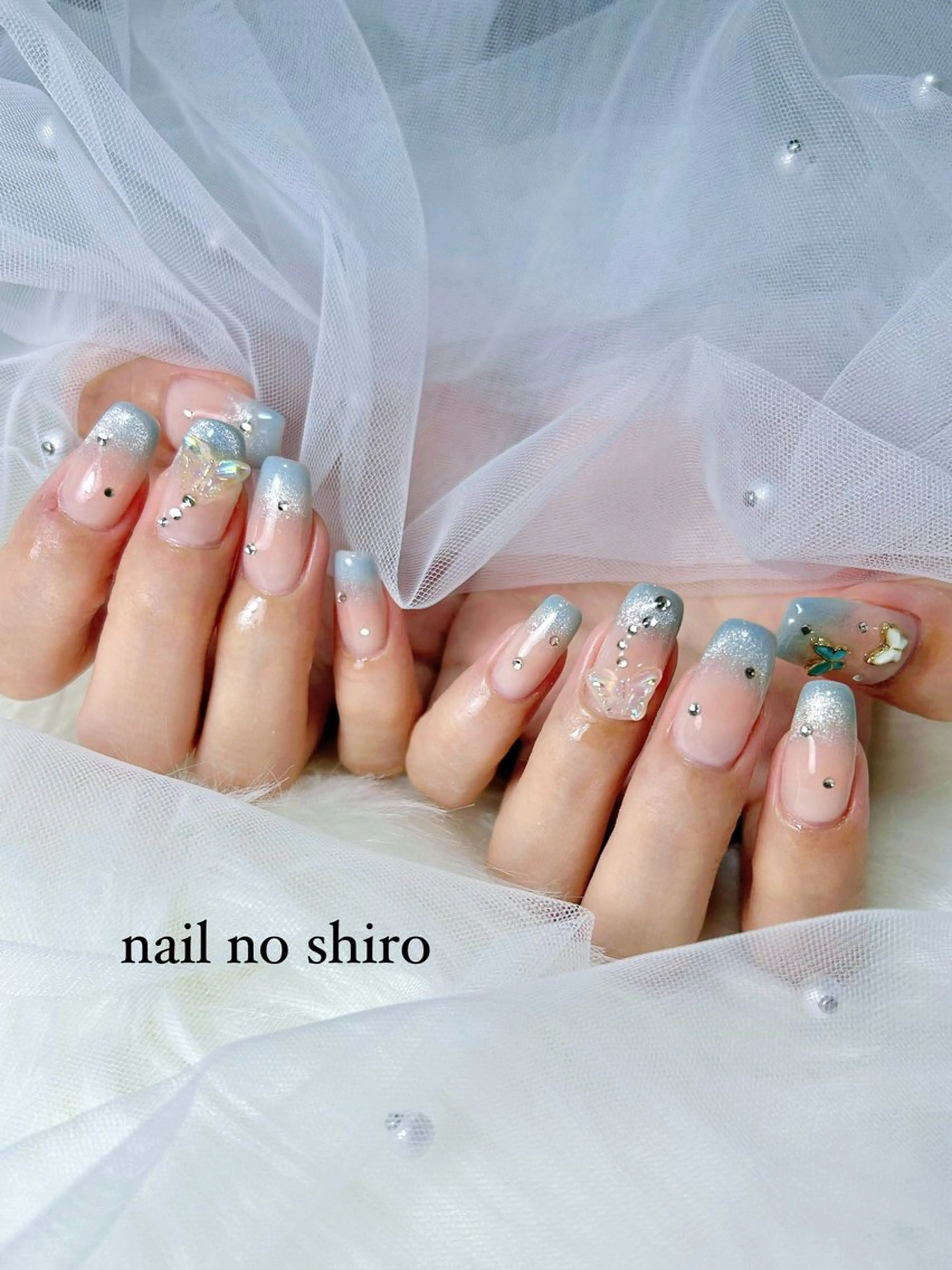 ネイル ブルー ハンドネイル nail no shiro/耳つぼのその他イメージ