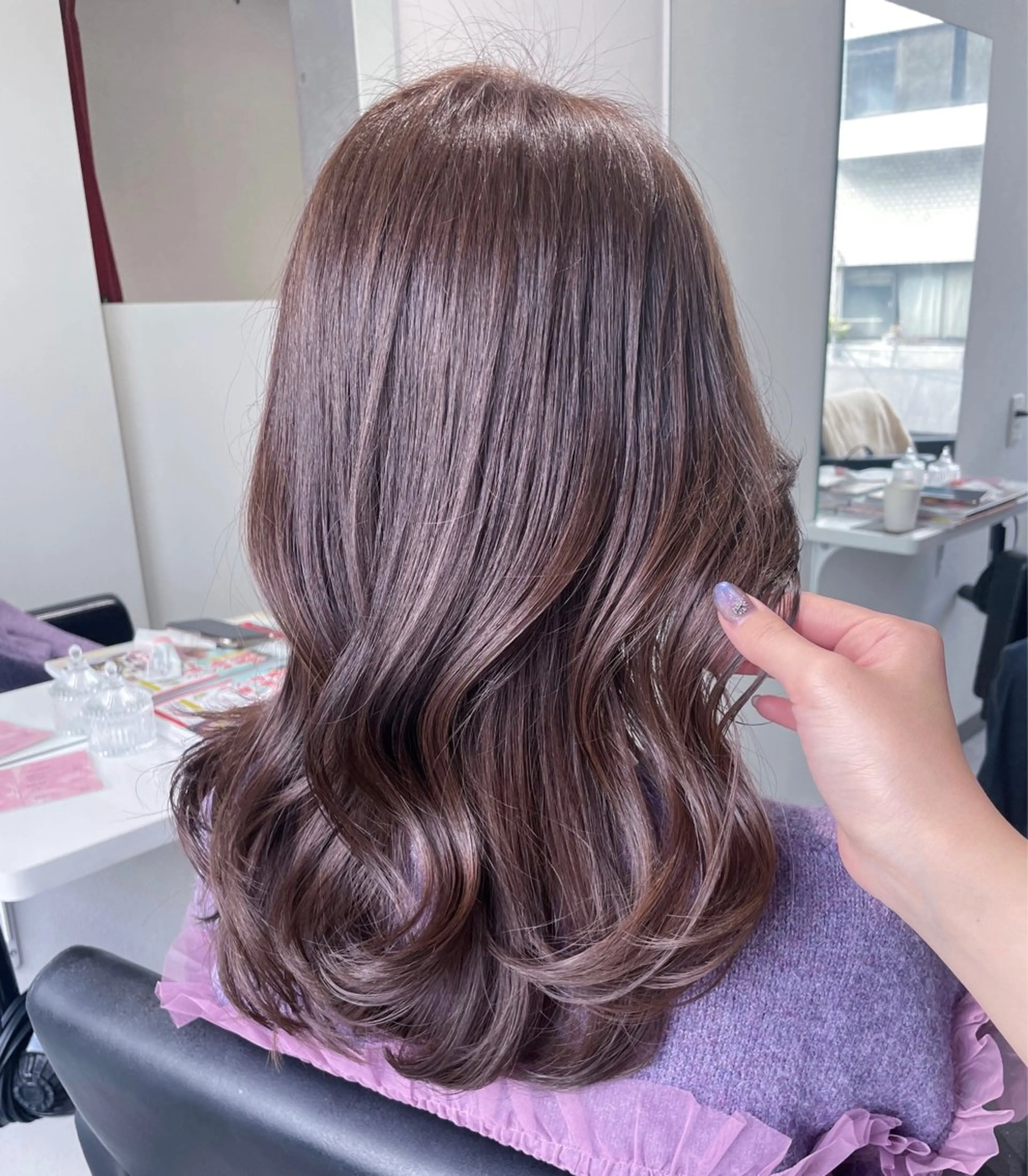 セミロング カラー ベージュカラー カット ヘアカラー risako🇰🇷 韓国ヘア/レイヤーのヘアスタイル