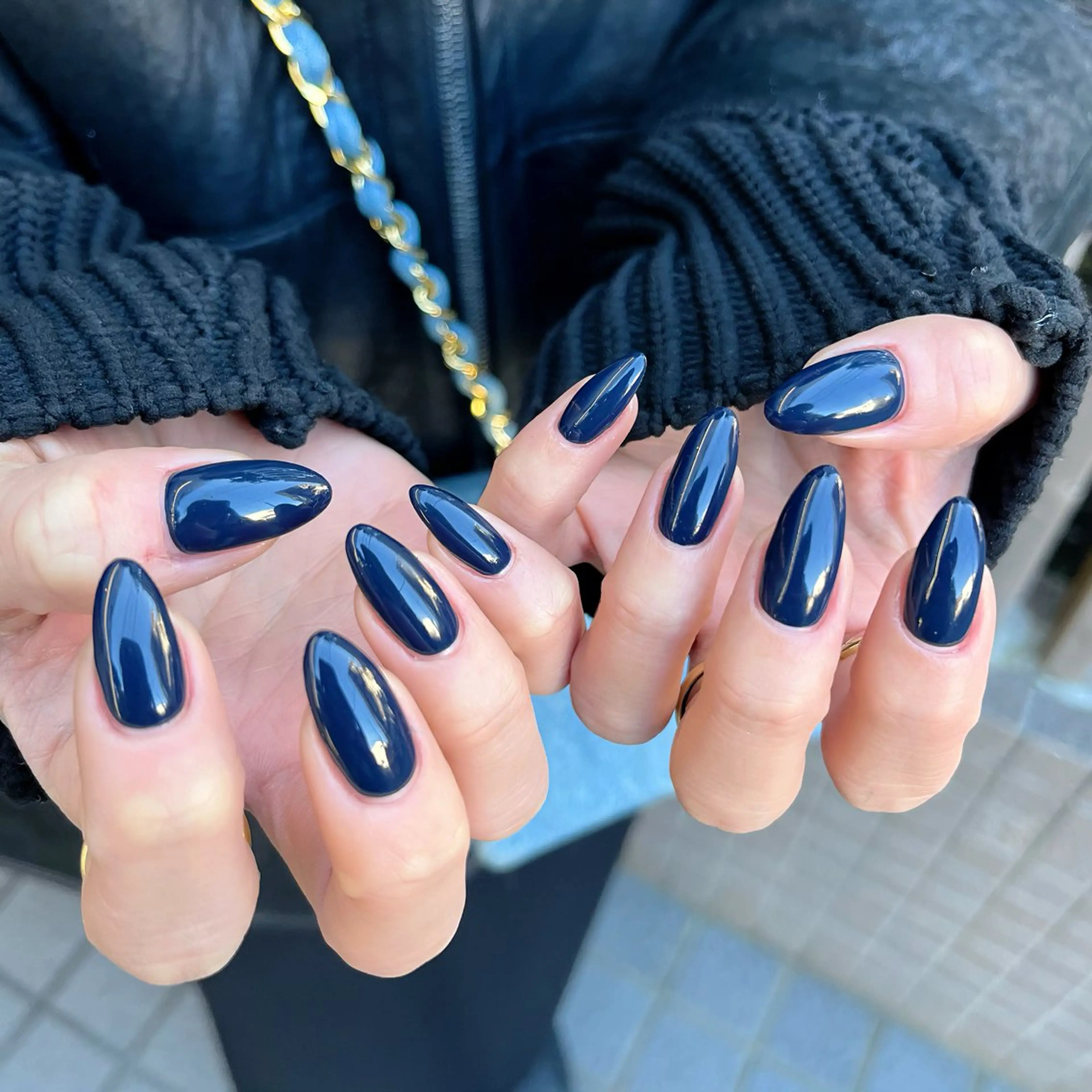 ネイル 長さ出し フレンチネイル マグネットネイル ネイビー ワンカラーネイル ハンドネイル ハンドケア 🫧OPELIA NAIL渋谷🫧のネイルデザイン