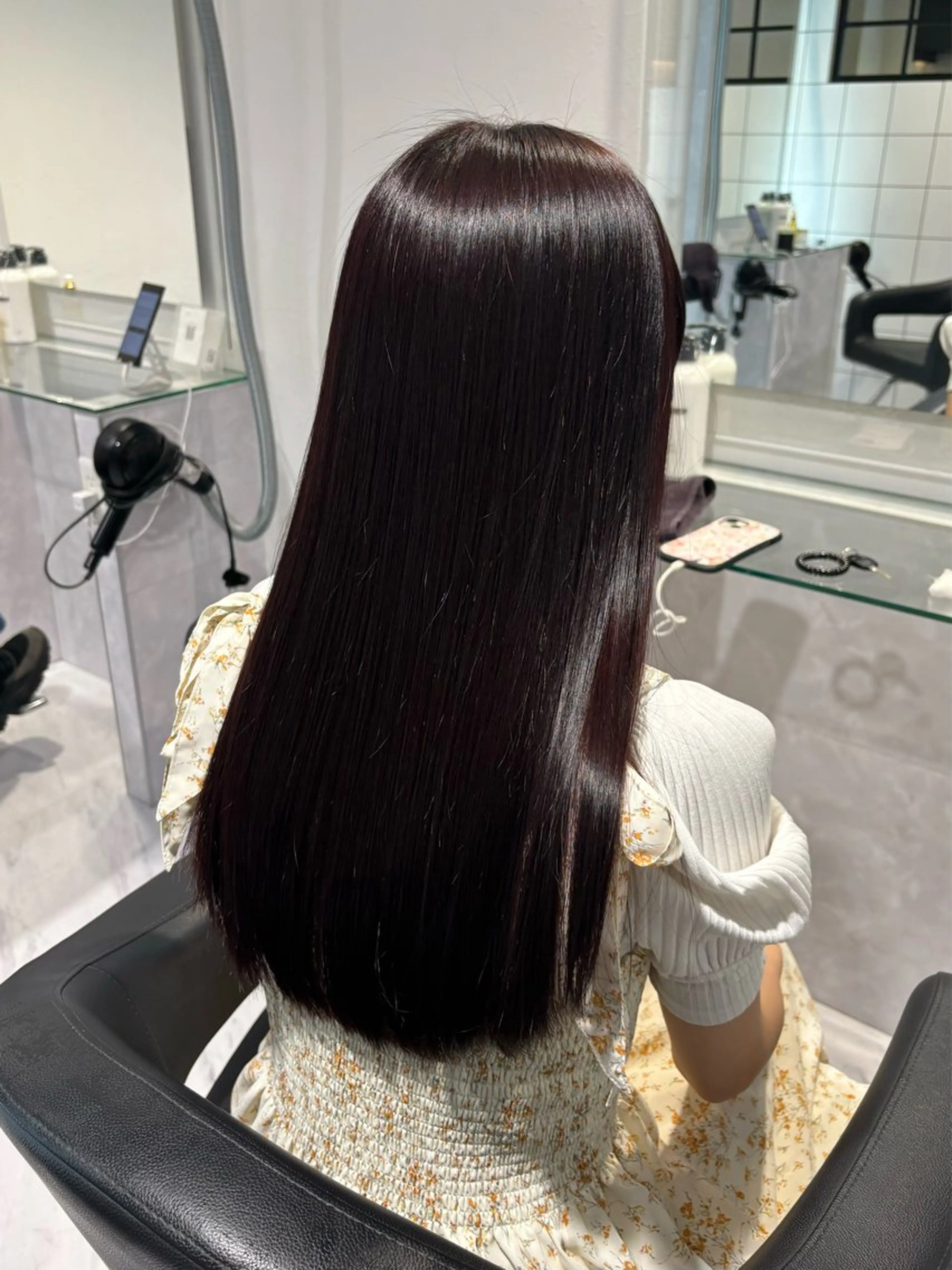 ロング カラー カット ヘアカラー トリートメント ヘッドスパ ヘアセット 表参道♡暗髪^ྀི 艶カラー♡アユミのヘアスタイル