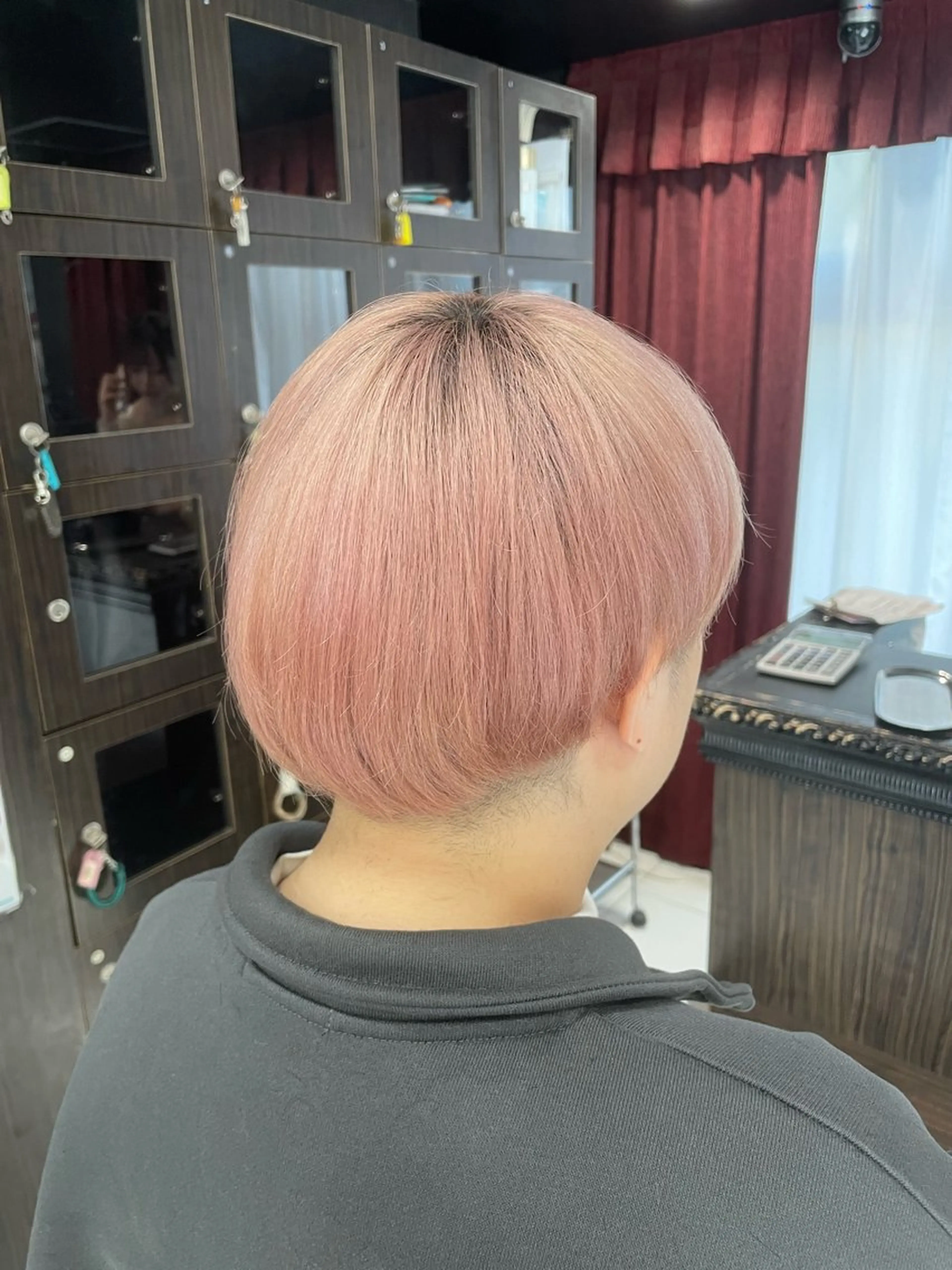 ショート ヘアカラー ♡ヘアセット.ピンク Ayakaのヘアスタイル