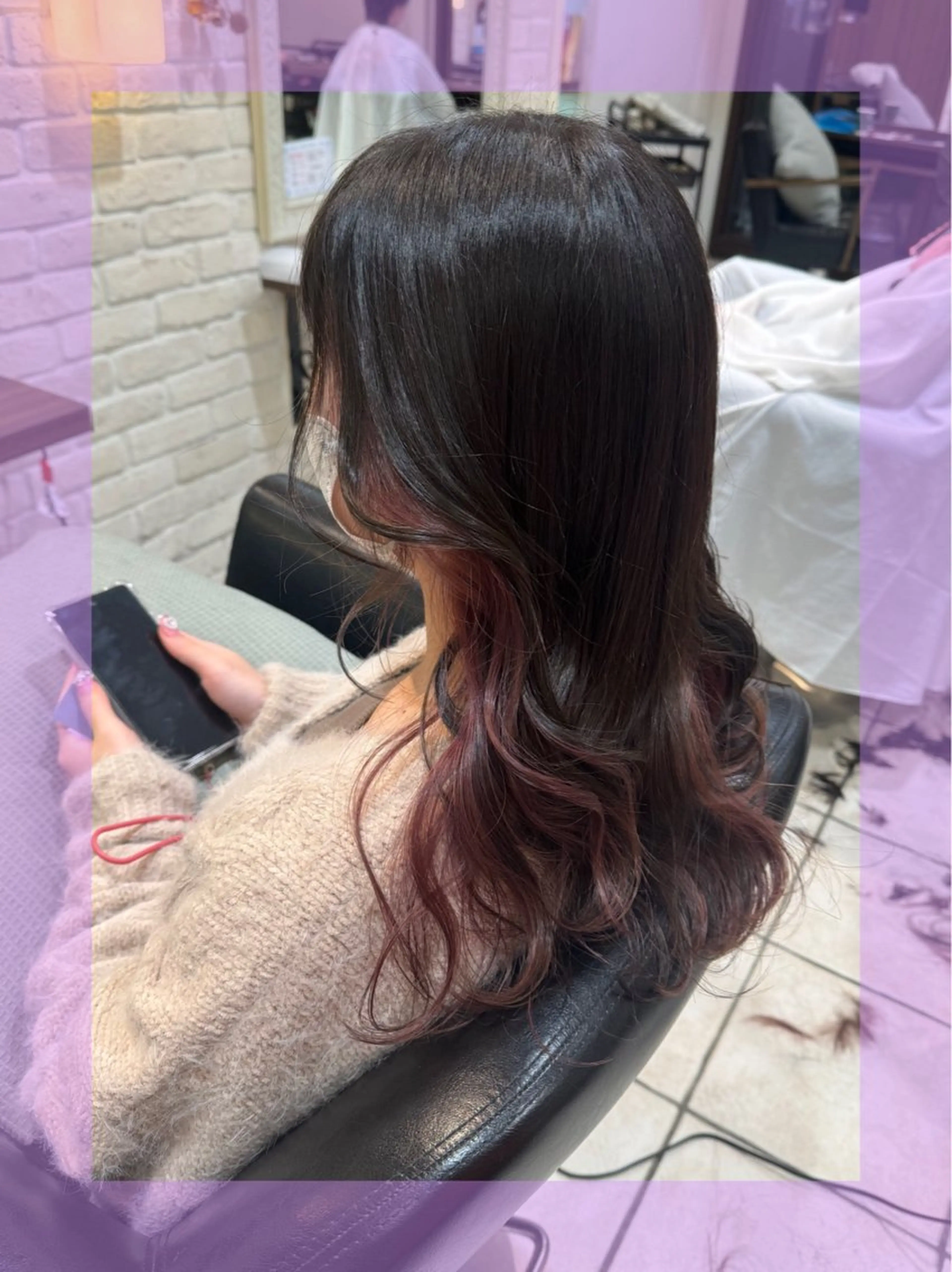 ロング カラー ヘアアレンジ ベージュカラー ピンクカラー ピンクベージュ 🦄ブリーチ💜エク ステ💜MIU🦄のヘアスタイル