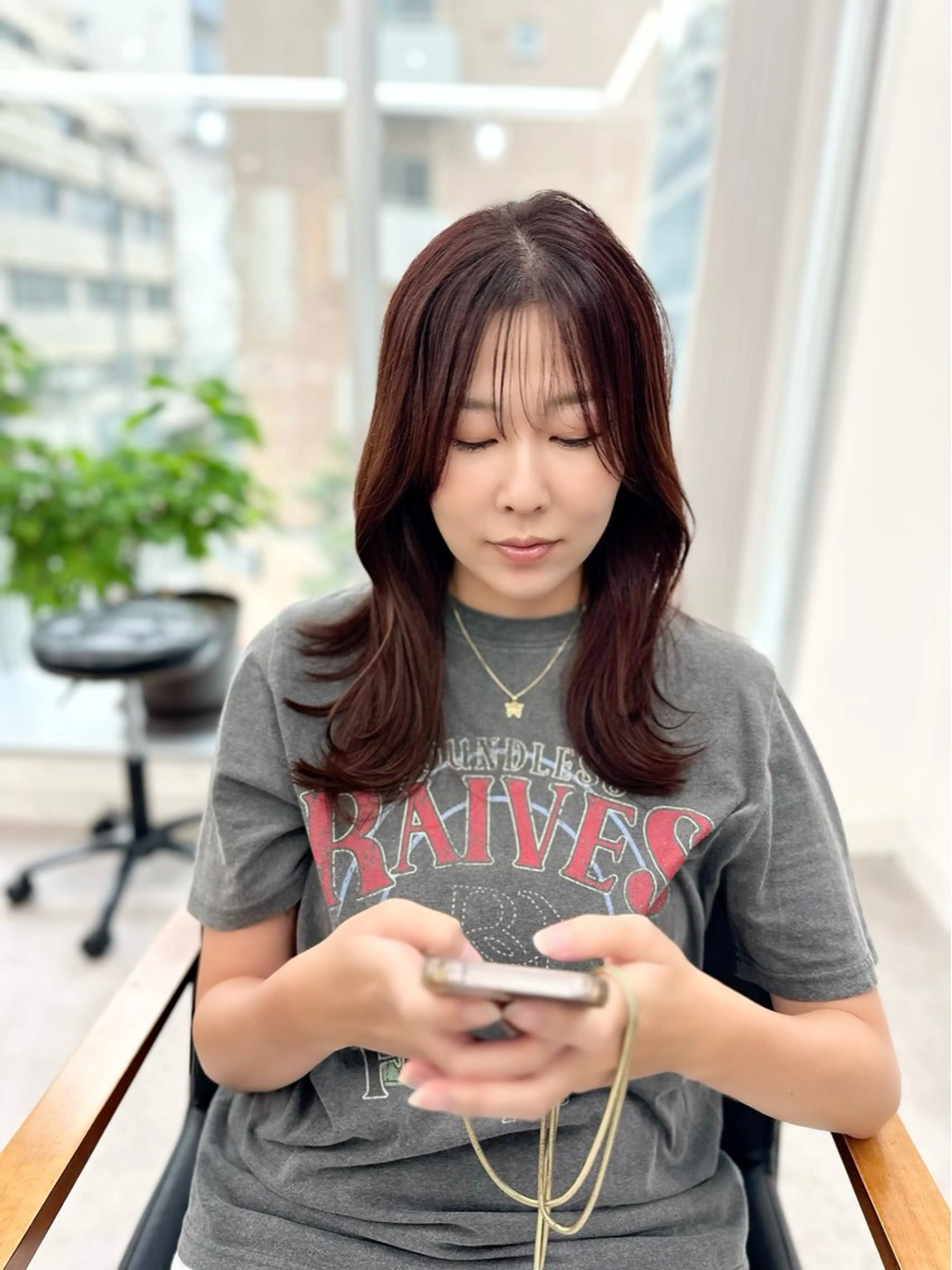 セミロング カラー パーマ ヘアアレンジ メンズ キッズ カット ヘアカラー 骨格似合わせレイヤー /縮毛矯正🌿JUNのヘアスタイル