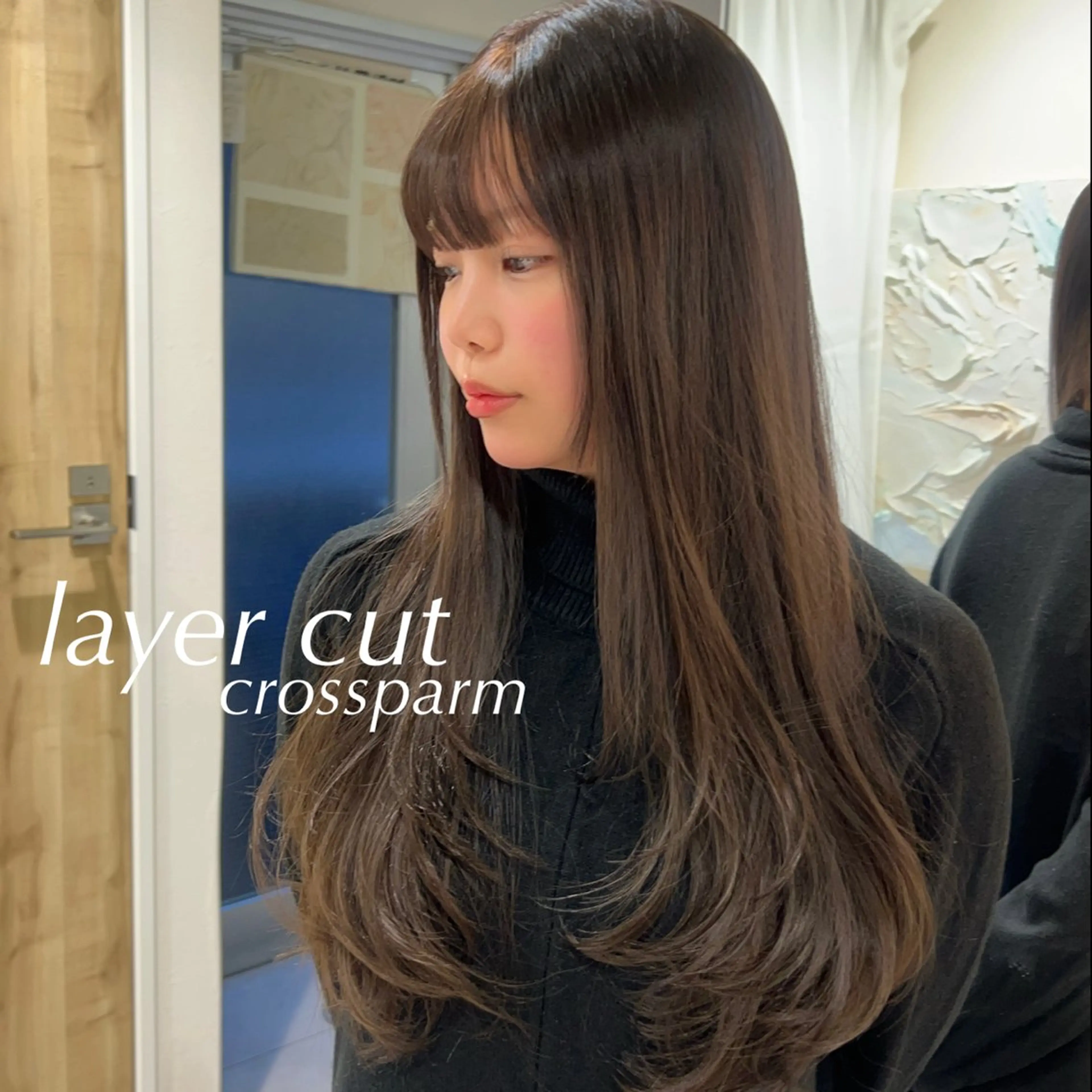 ロング カット パーマ 韓国透明感カラー 🫧SHIHO🫧のヘアスタイル