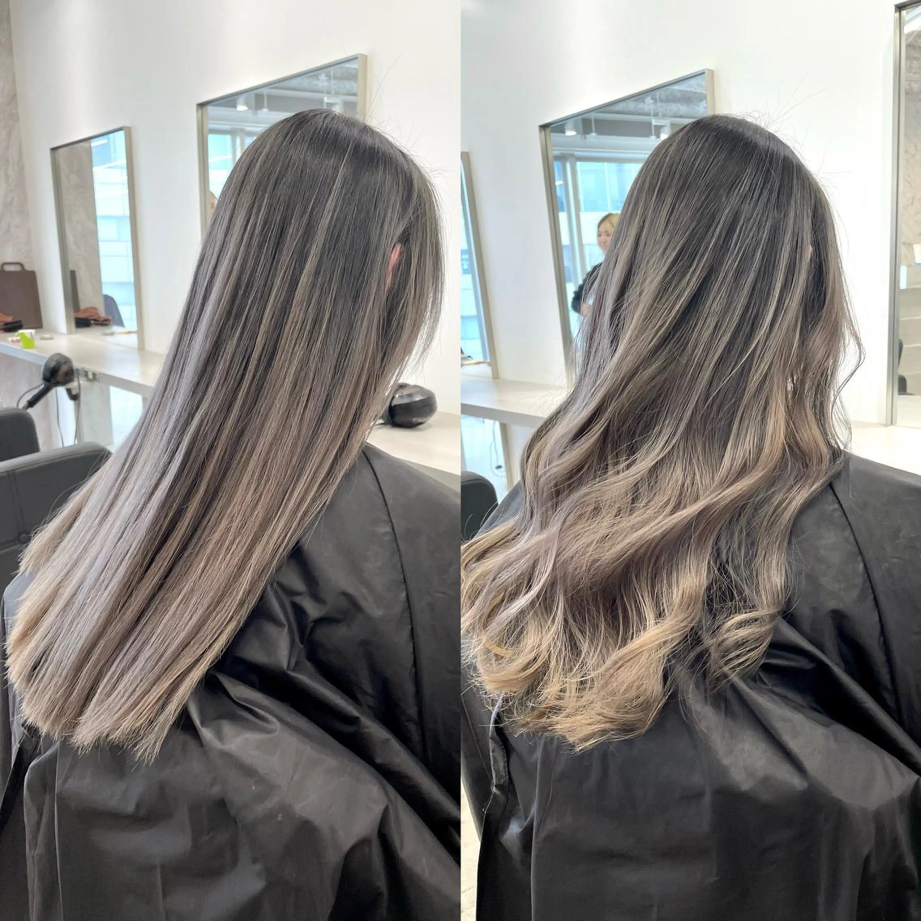 ロング カラー ヘアアレンジ バレイヤージュ レイヤーカット 🎗秋山勇 /三宮指名No.1のヘアスタイル