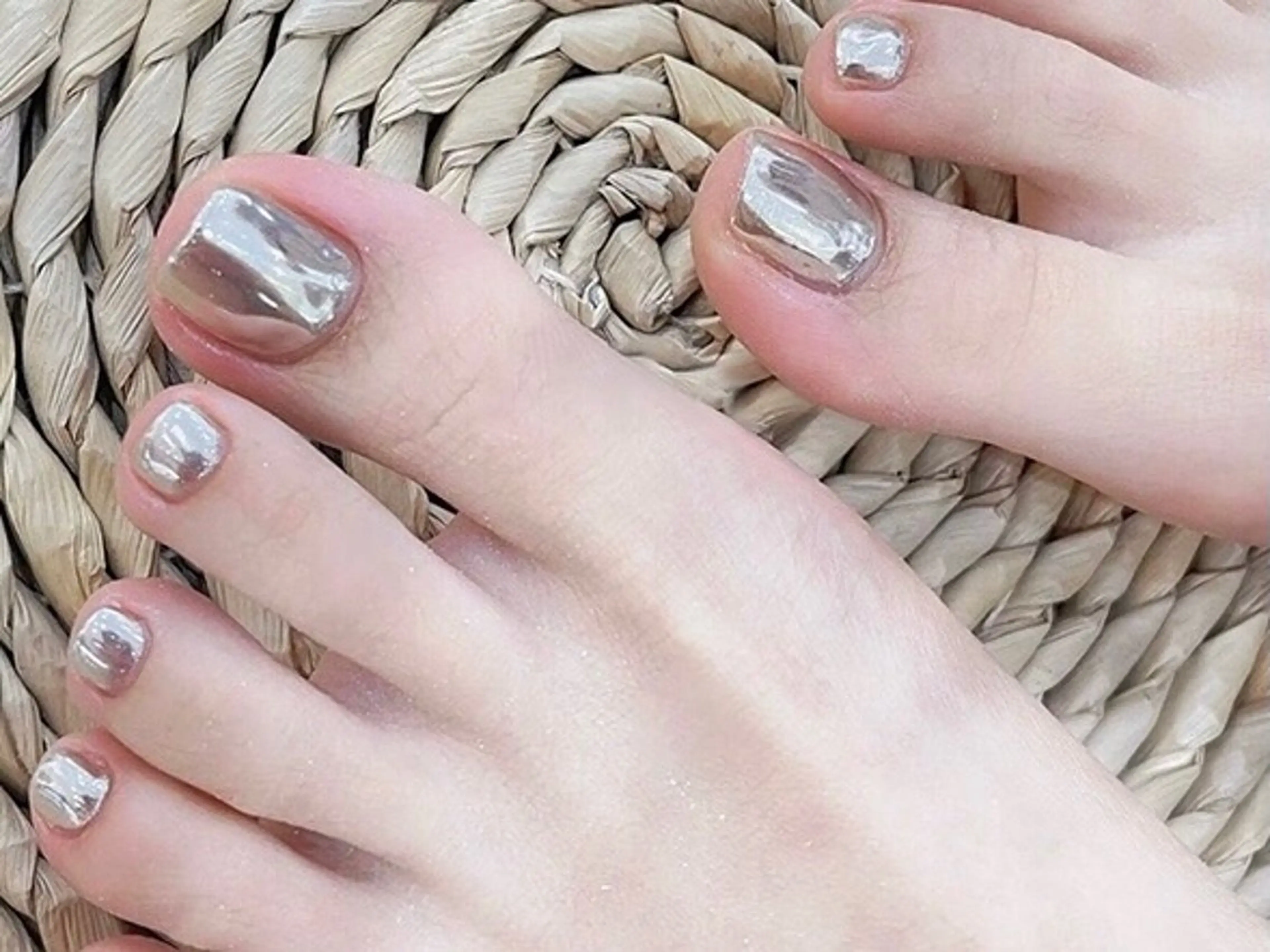 ネイル フットネイル ミラーネイル フットネイル Candy nailのネイルデザイン
