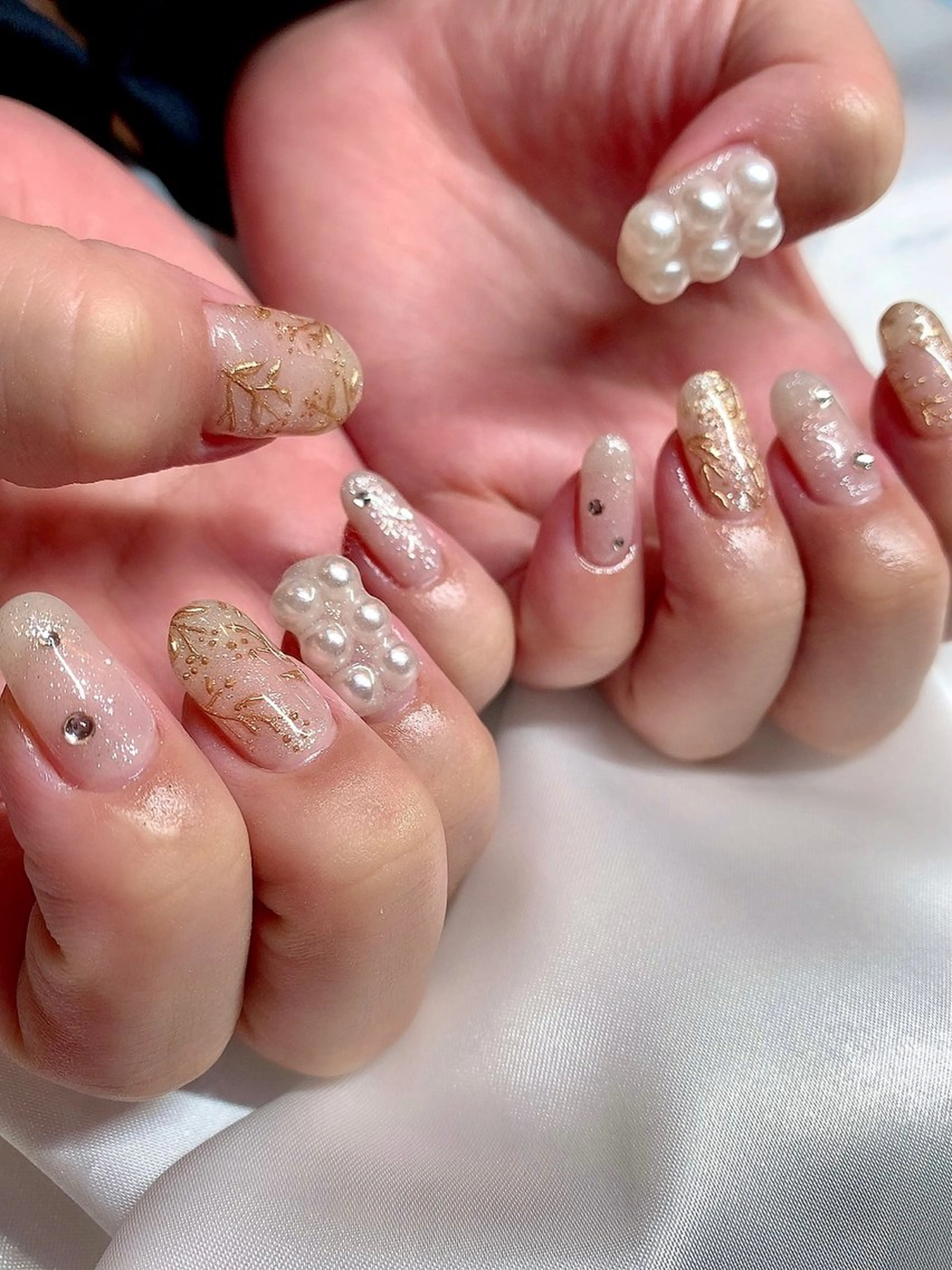 ネイル アートネイル キラキラネイル 韓国ネイル 持ち込み オフィスネイル シェアサロンLei.g(レイジー)所属・3Dアートネイル💗 都築レナのネイルデザイン