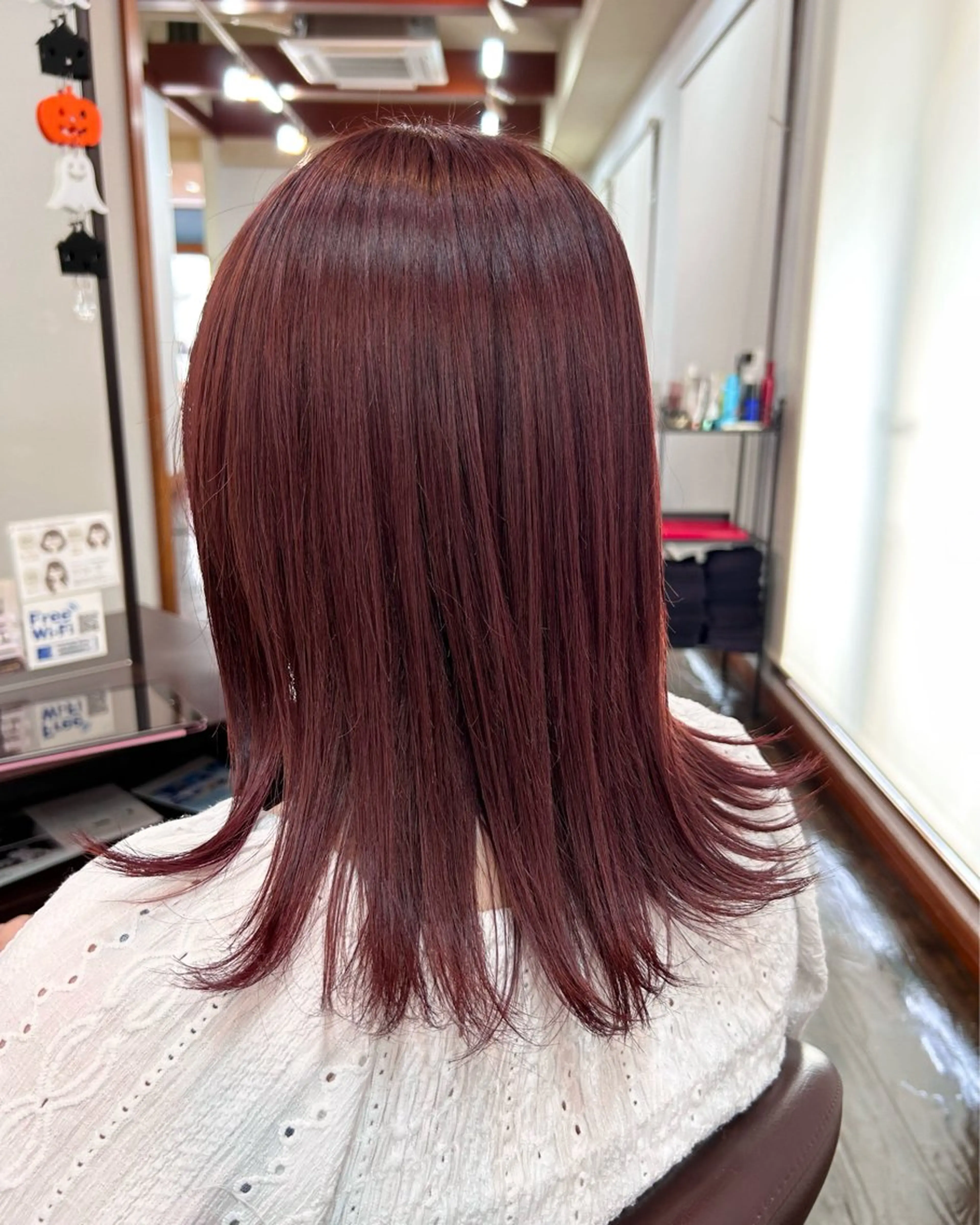 カラー ブラウンカラー ピンクカラー 坂本 瑞季のヘアスタイル