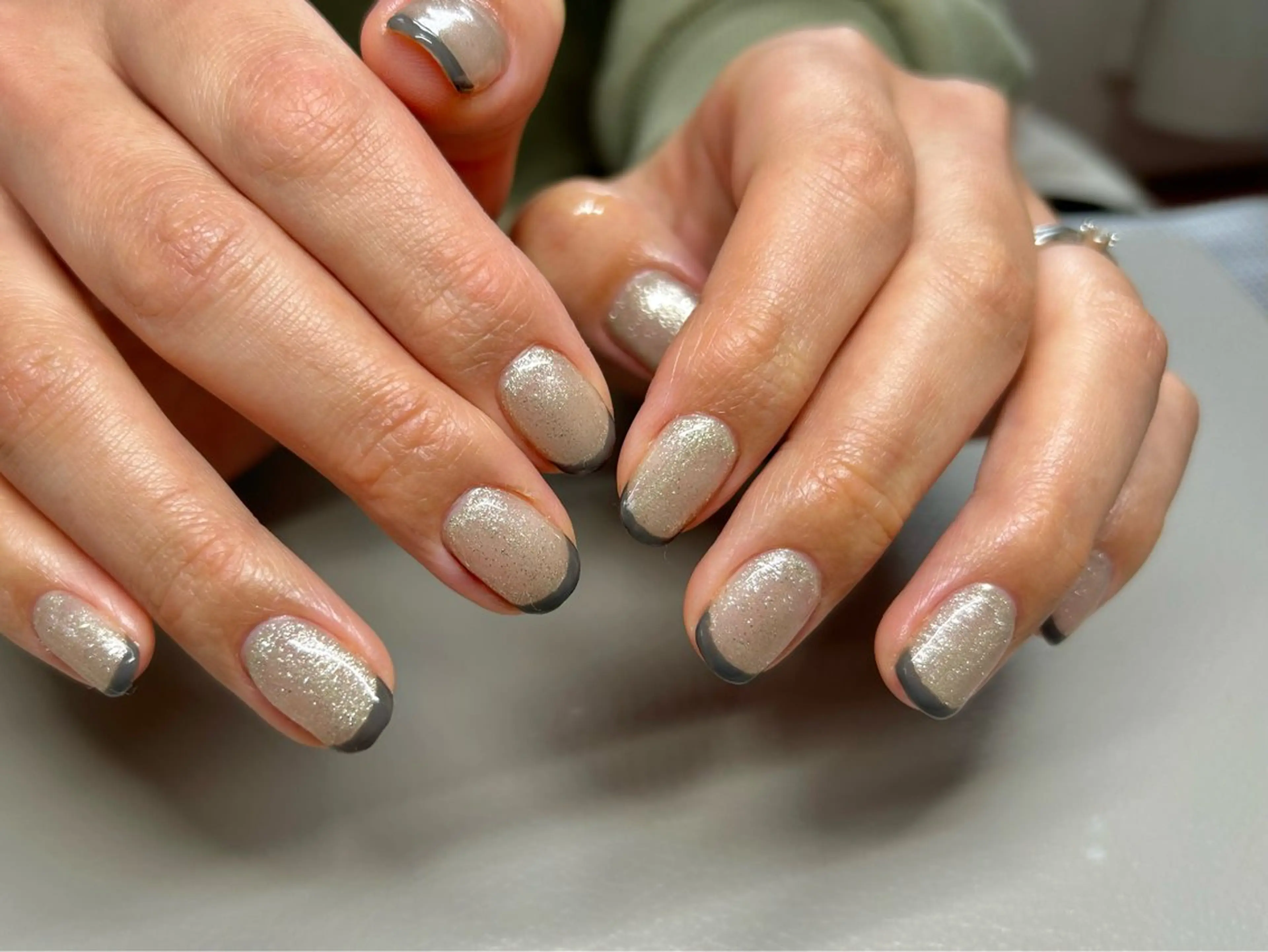 ネイル フレンチネイル amo_nail 岡山市南区自宅ネイルのネイルデザイン