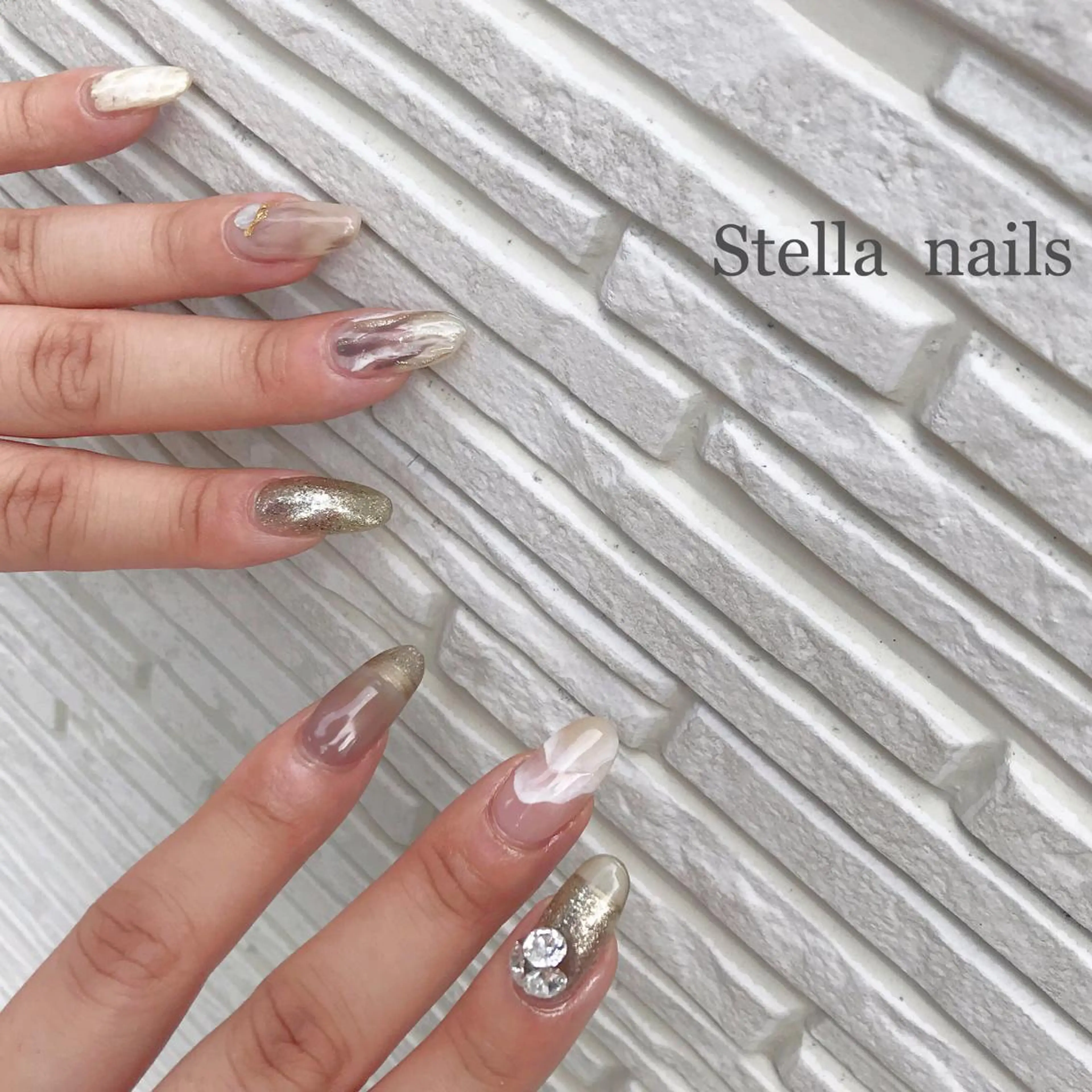 ネイル ニュアンスネイル Stella nailsのマツエク・マツパデザイン