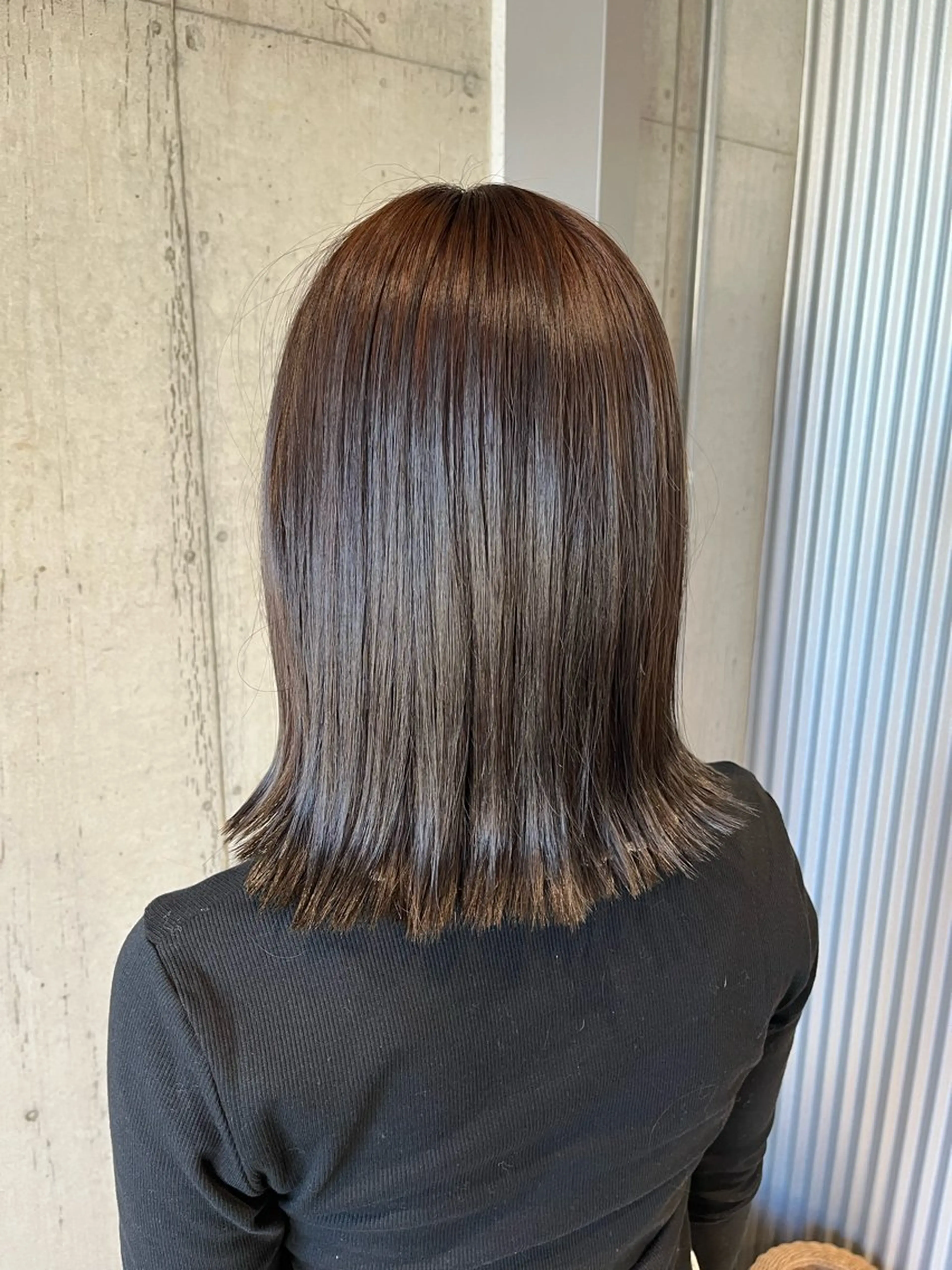 ミディアム カラー ヘアアレンジ カット ヘアカラー トリートメント 傷ませないカラー・ ボブ・リクト💥のヘアスタイル