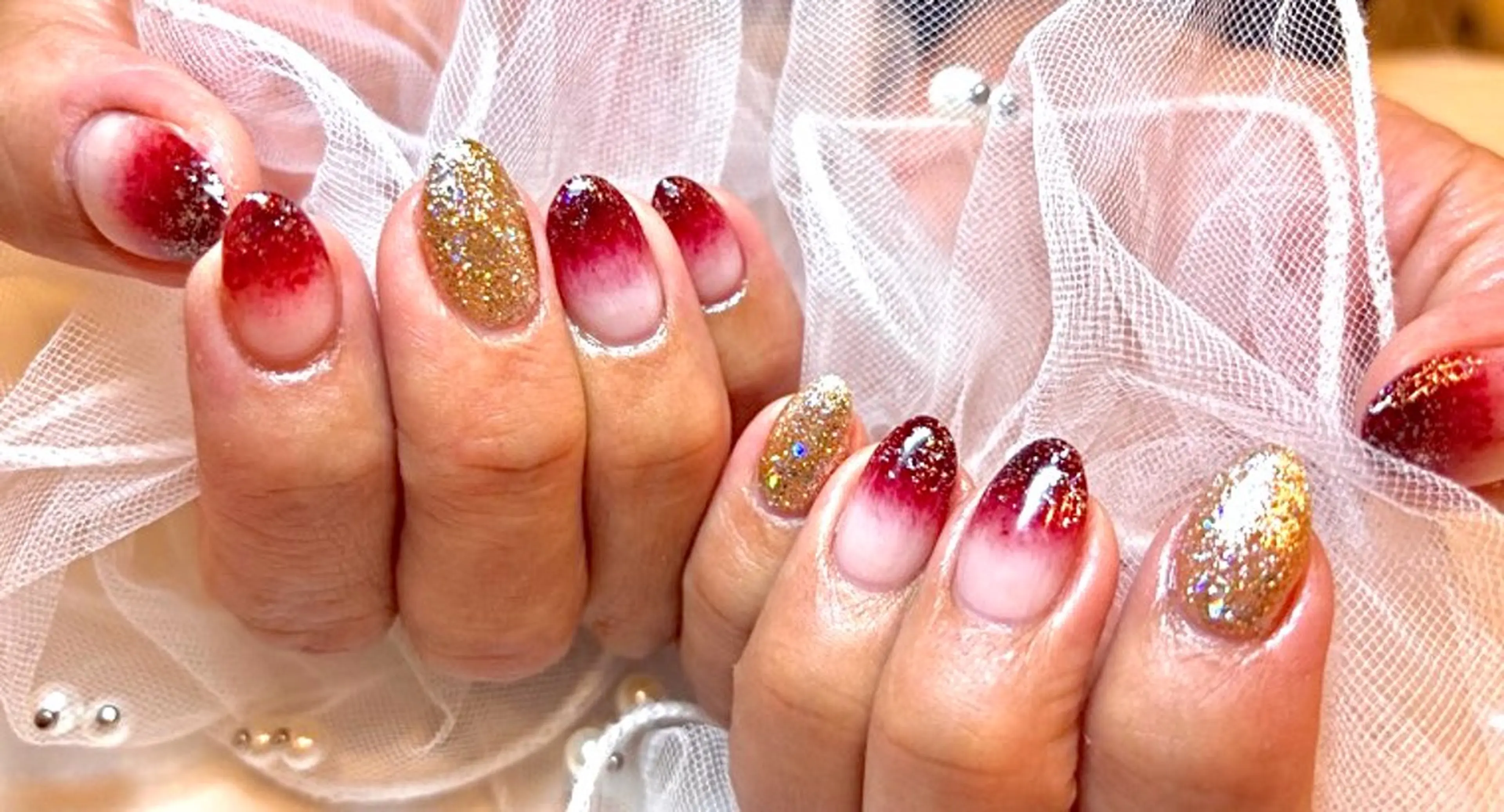 ネイル ボルドー ハンドネイル nail e.sのネイルデザイン