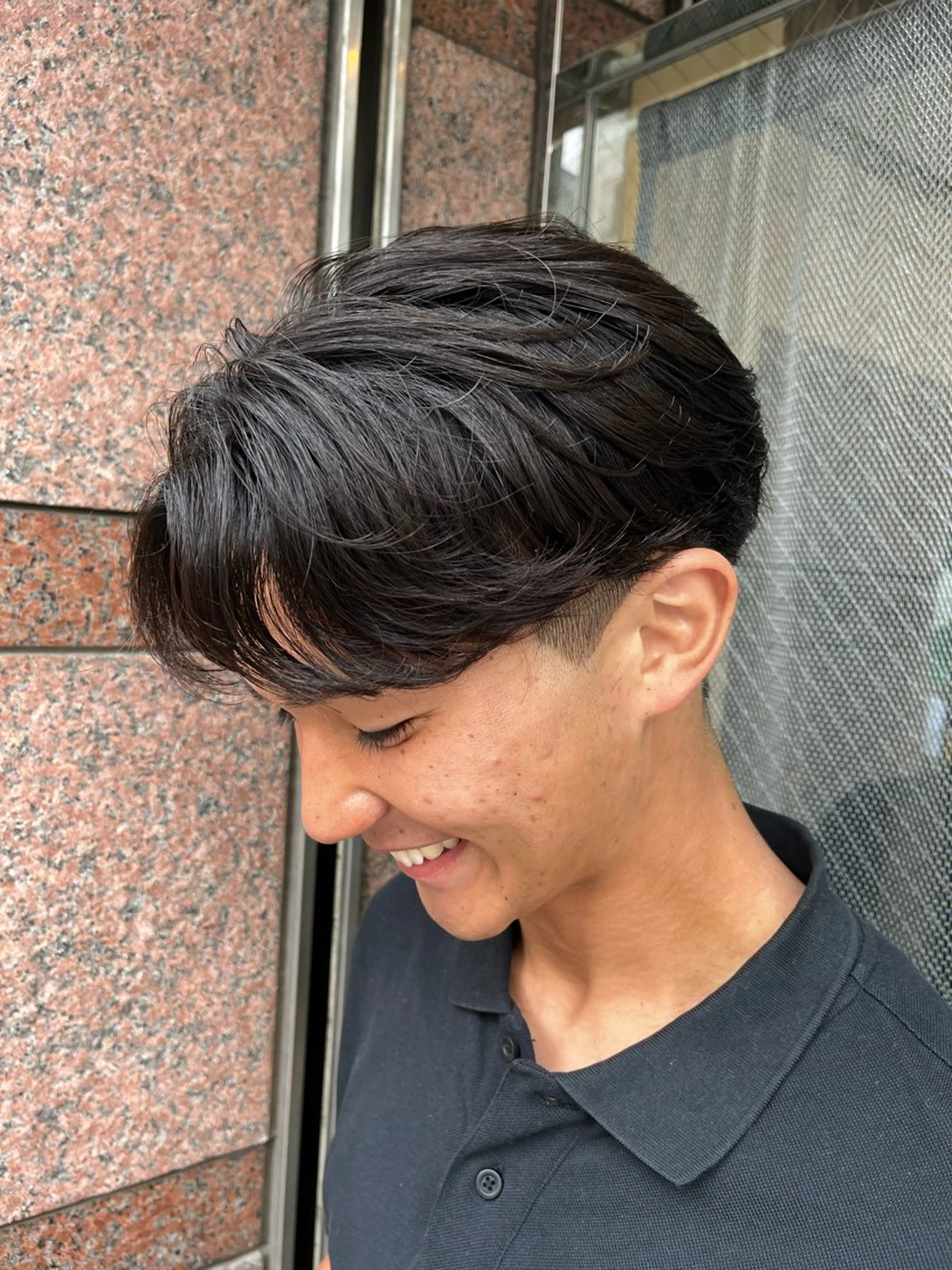 パーマ メンズ センターパート マッシュ メンズパーマ メンズツイストパーマ ツイストスパイラルパーマ mihoko/ ニュアンスパーマのヘアスタイル