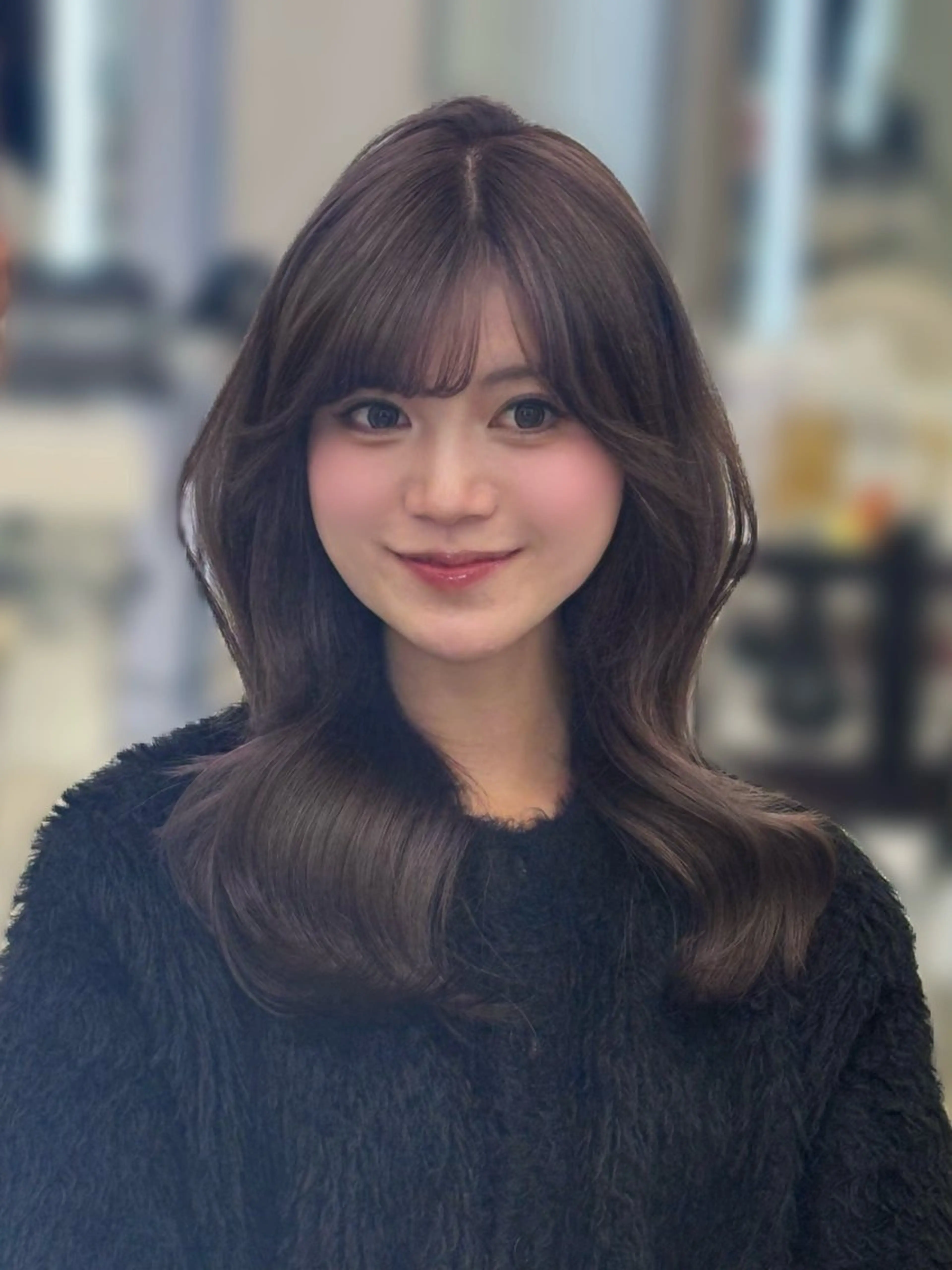 セミロング カラー ヘアカラー トリートメント さつき/モテガーリー /透明感カラーのヘアスタイル