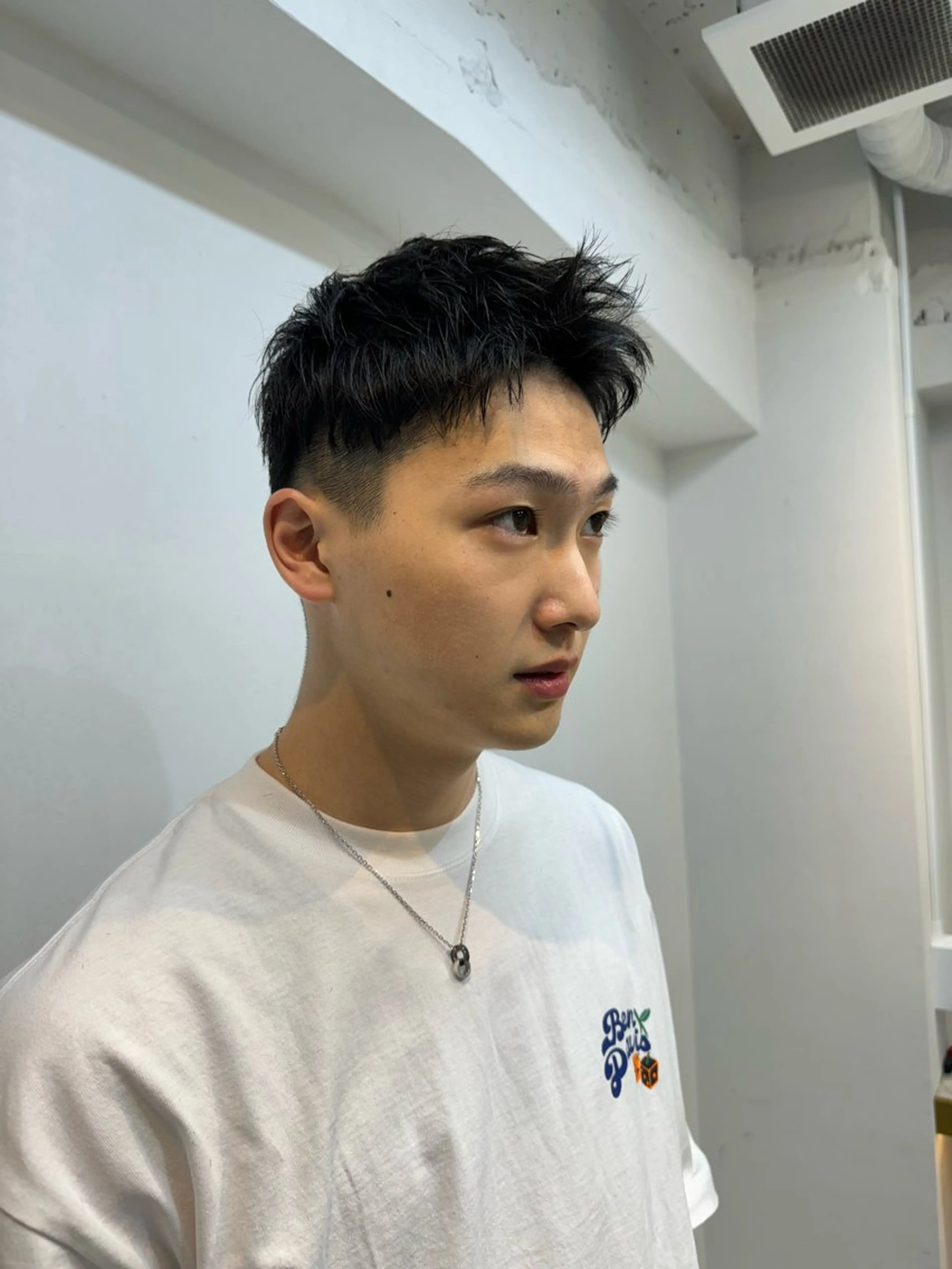 ショート メンズ アップバング メンズショート ショートヘア カット je suis heureuse所属・ハイライトカラー 🌀ゆい❣️のヘアスタイル