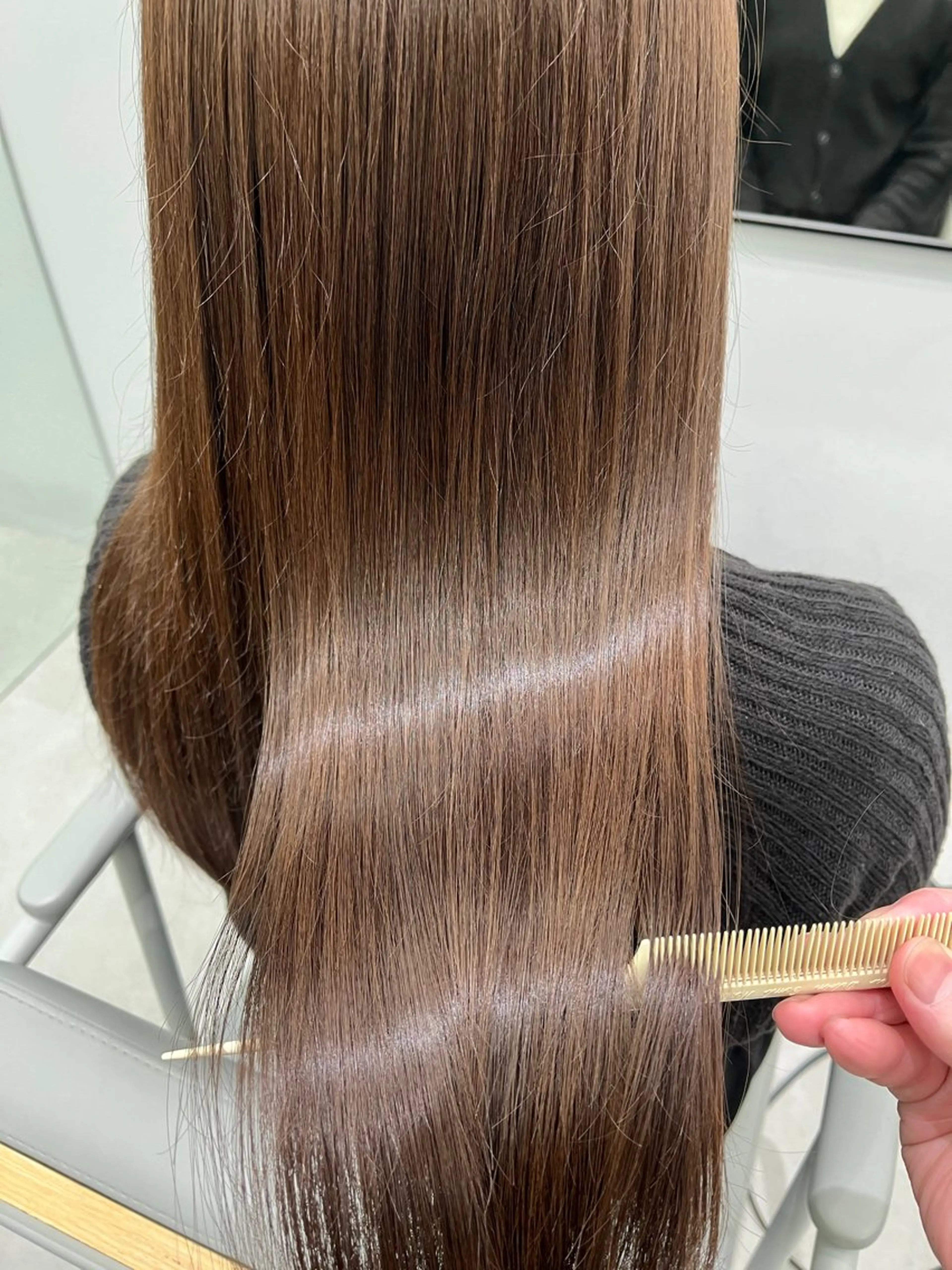 ロング カラー カット ヘアカラー トリートメント 菅 樹希弥のヘアスタイル