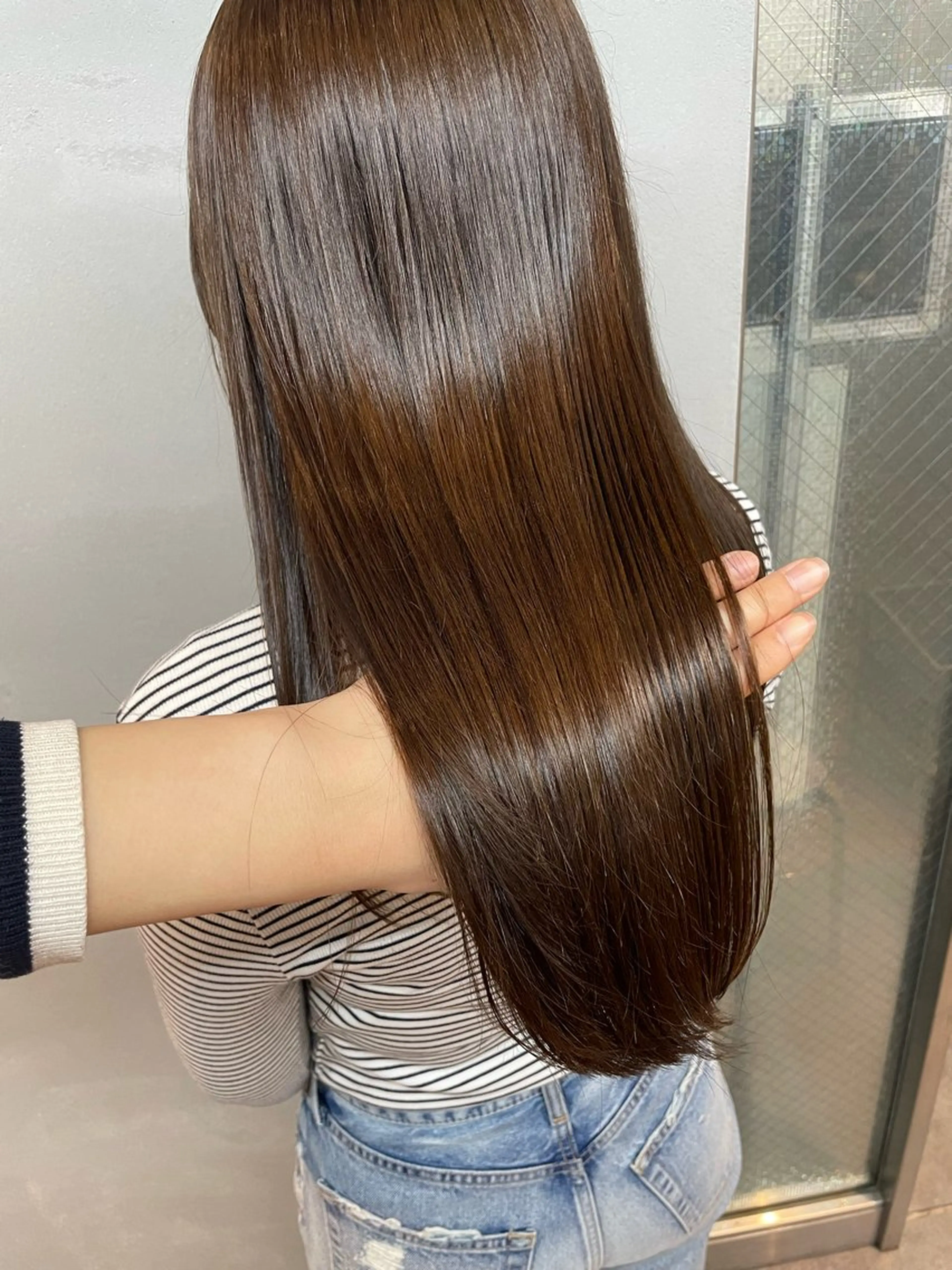 ロング カラー アクアカラー ベージュカラー オリーブベージュ トリートメント ヘアカラー トリートメント 女性リピ90%🍨 🩷佐藤みずきのヘアスタイル