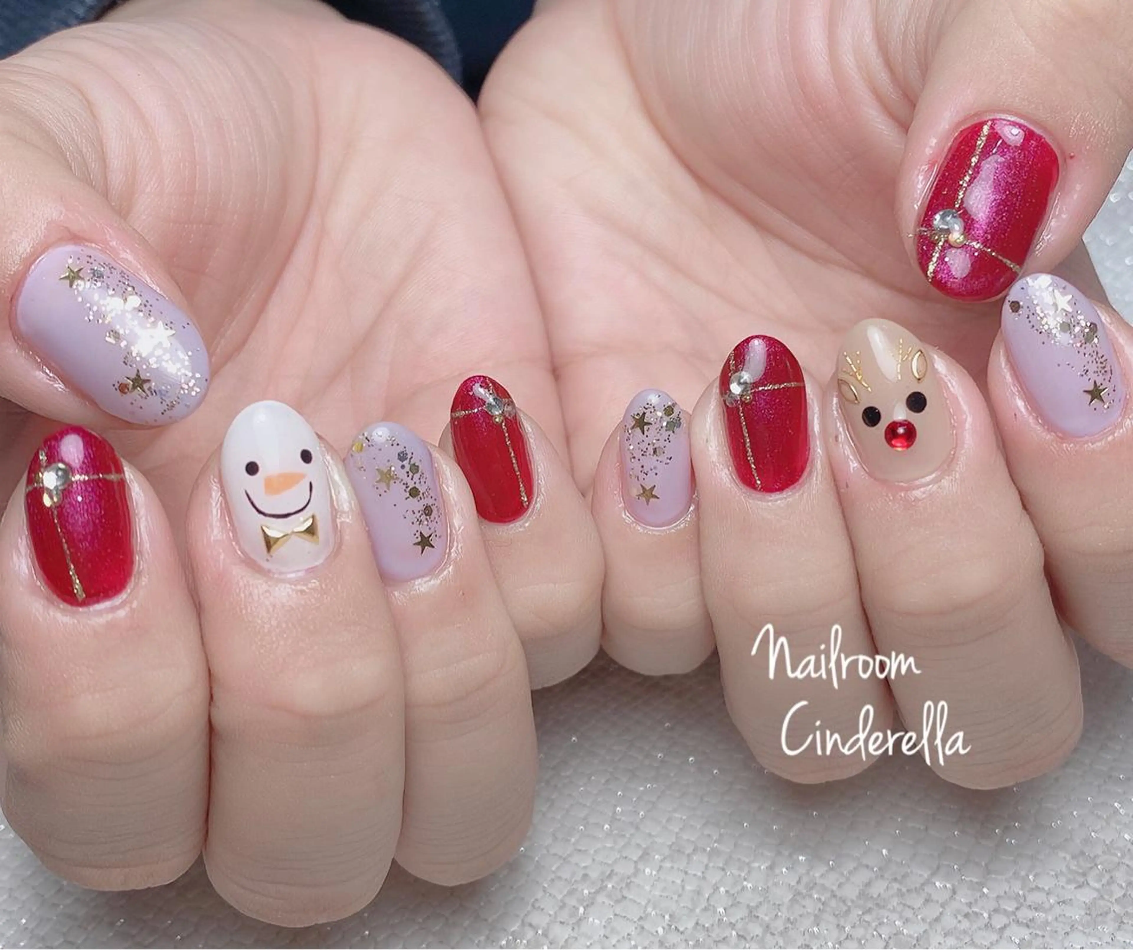 ネイル 冬ネイル クリスマス Nailroom. Cinderellaのネイルデザイン