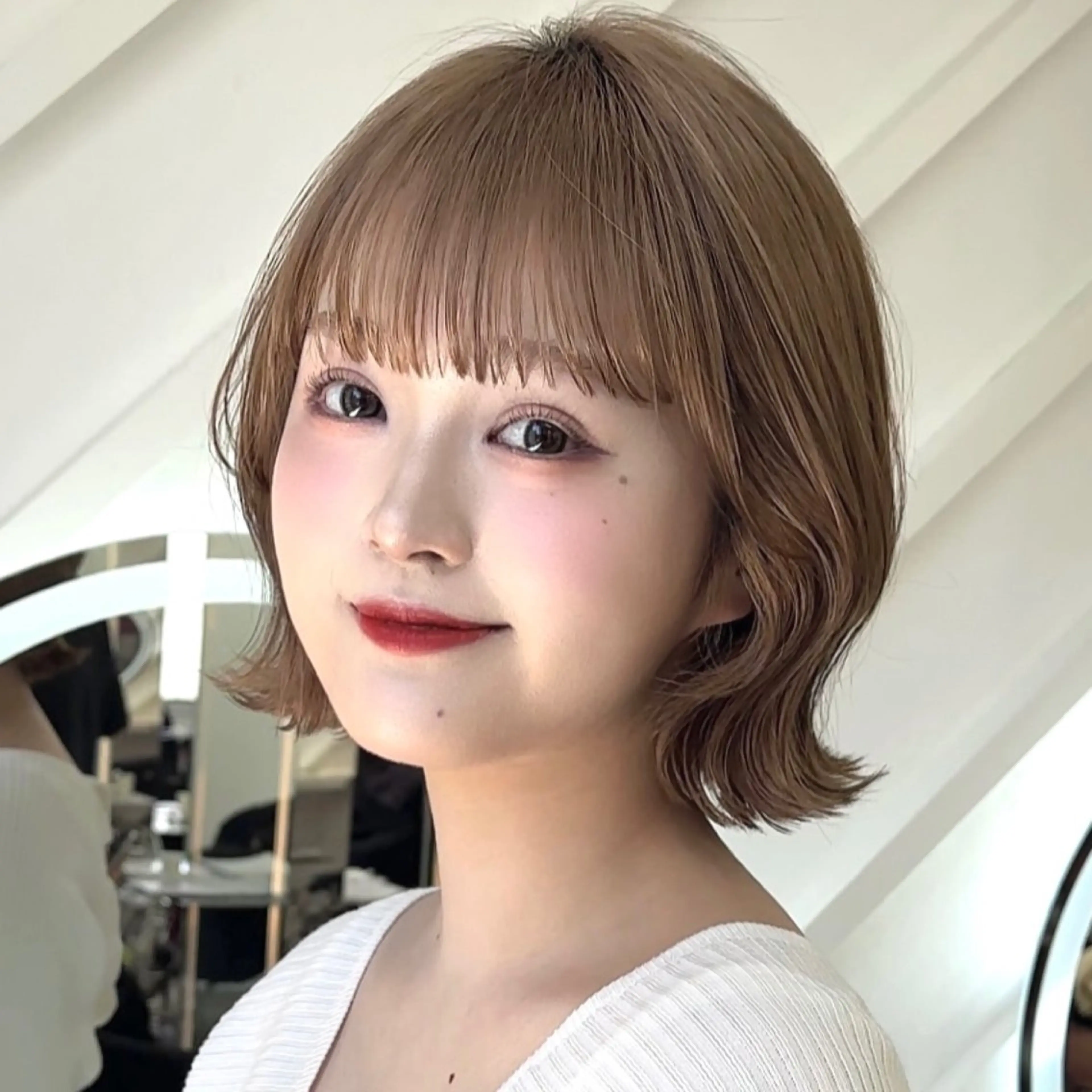ショート カラー カット ヘアカラー トリートメント 優希/似合わせ/艶 カラー/カット/渋谷のヘアスタイル