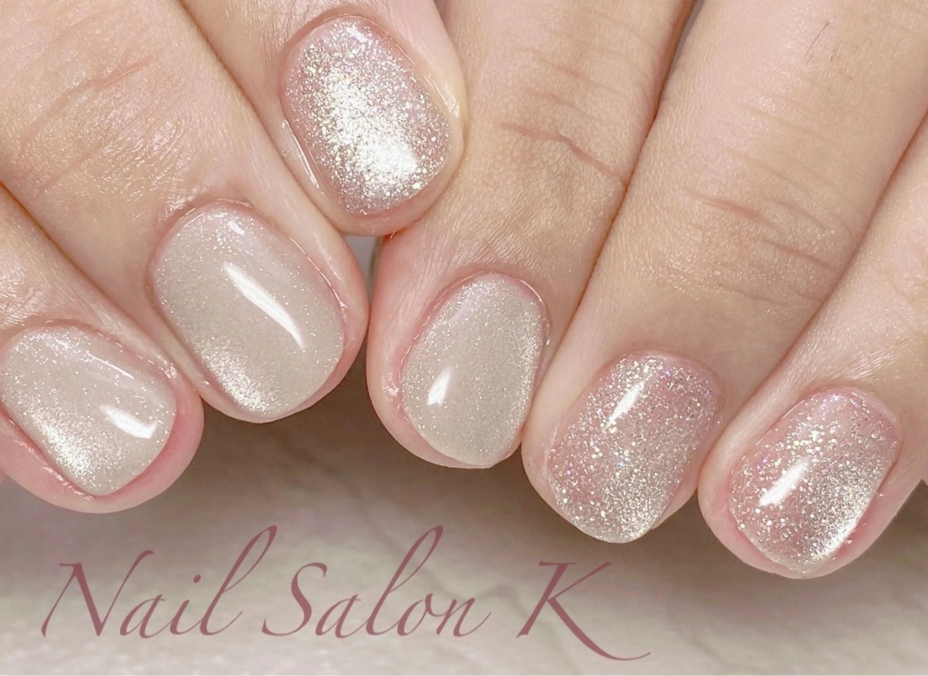 ネイル フラッシュネイル マグネットネイル ショートネイル ハンドネイル Nail Salon K 🧸美爪育成のネイルデザイン