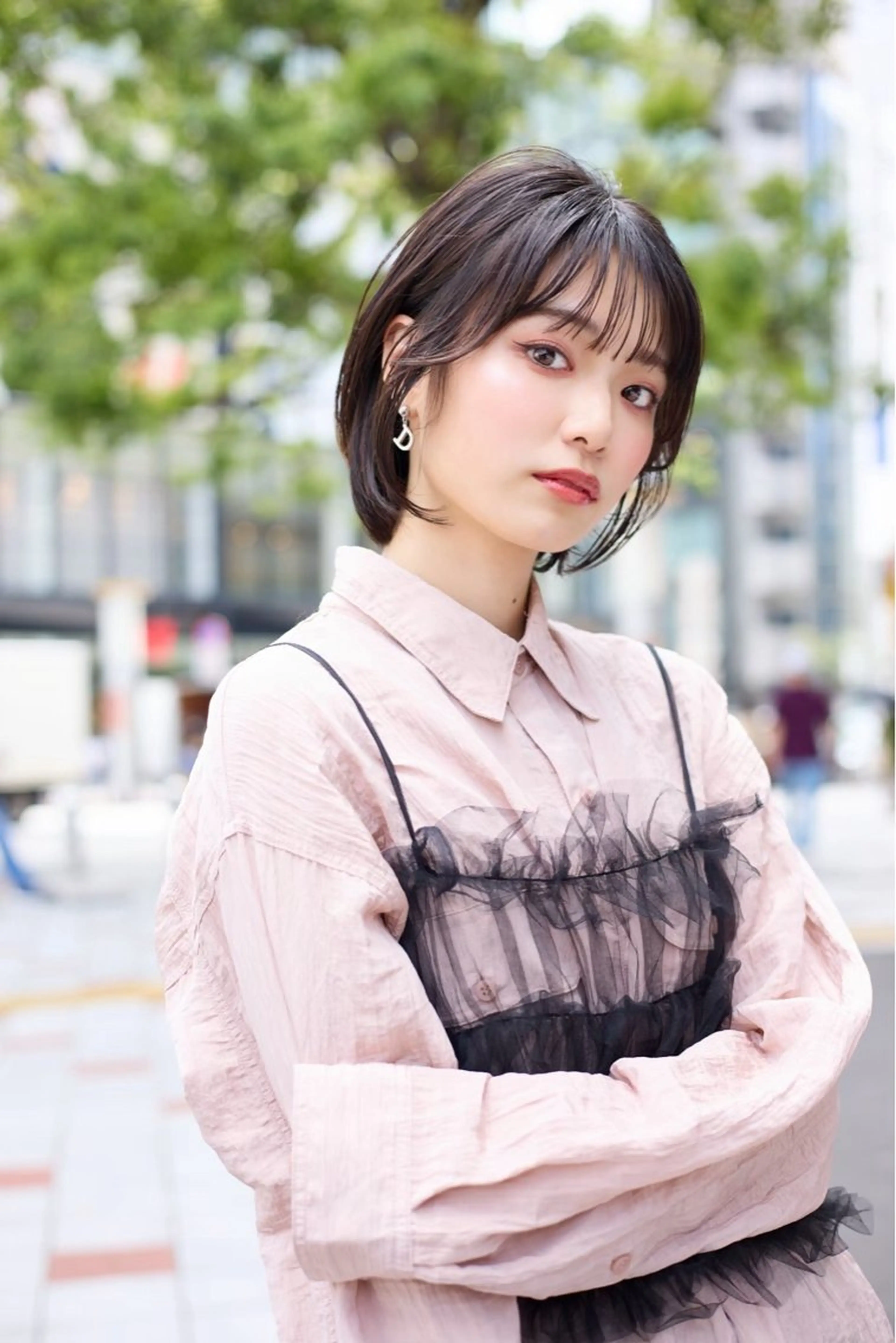 ショート カラー レイヤー/艶カラー 🫧守利のヘアスタイル