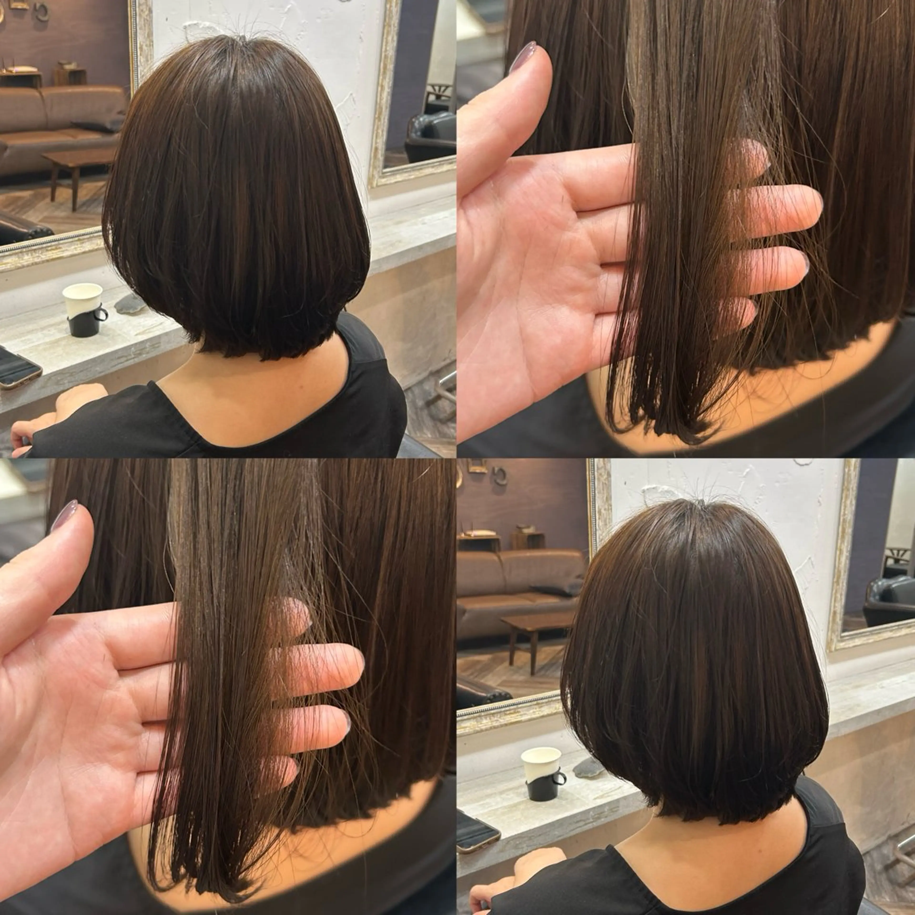 カラー ブラウンカラー ボブ カット ヘアカラー トリートメント ʚ HONAMI ɞのヘアスタイル