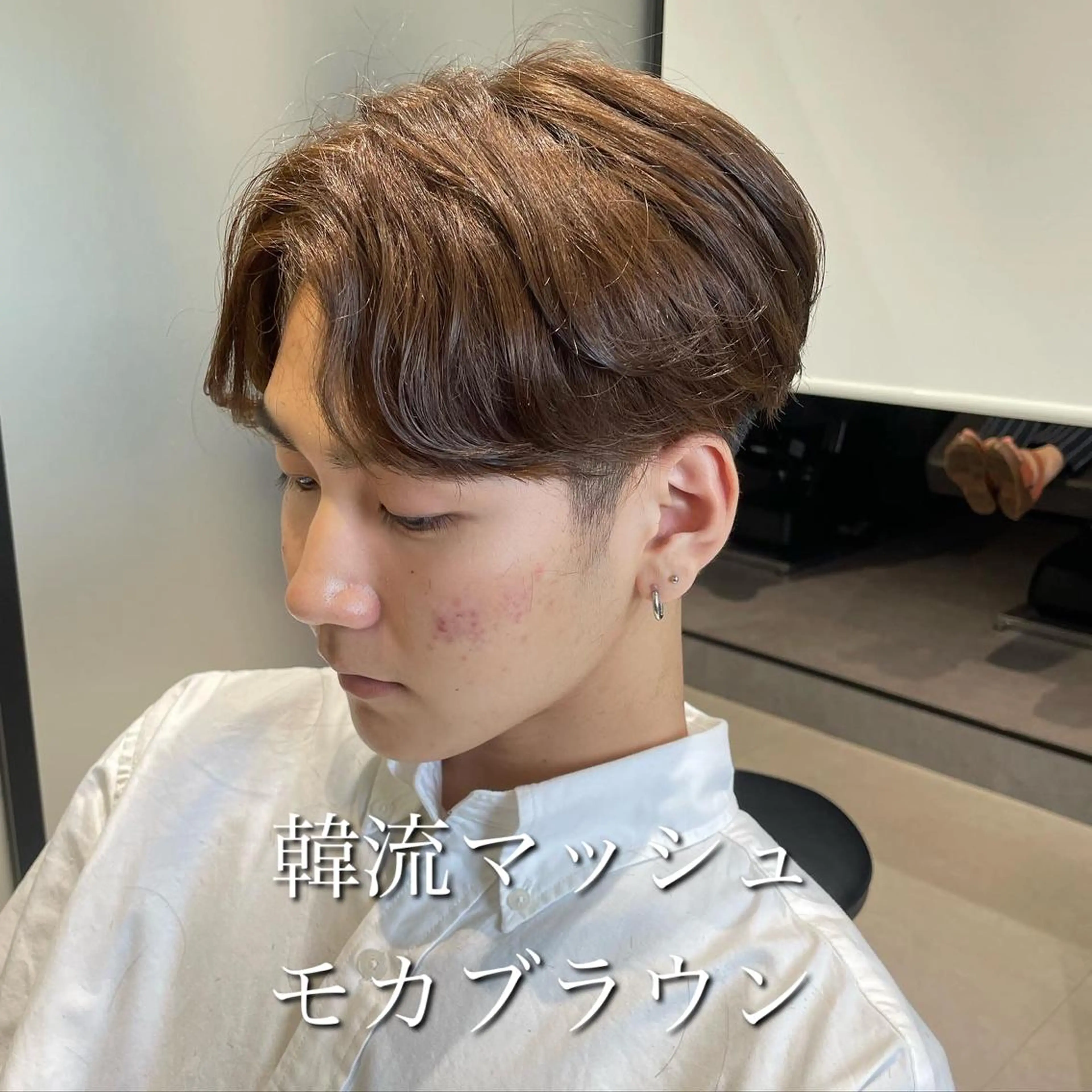 カラー メンズ カット ヘアカラー 横浜メンズパーマ🔥 大野賢人のヘアスタイル
