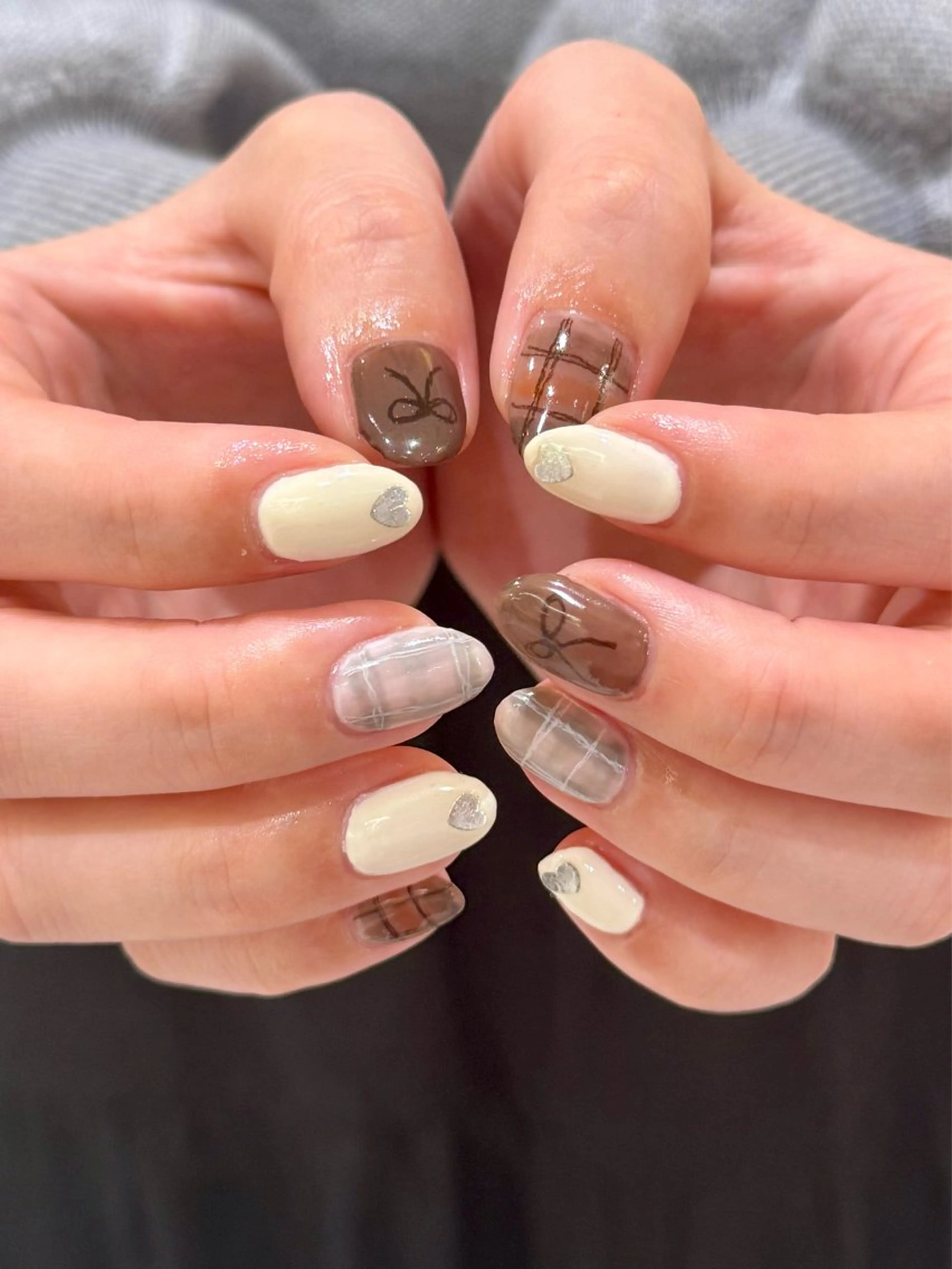 メンズ ネイル ハンドネイル 暖色カラー/nail / miu 🌺❤︎のネイルデザイン