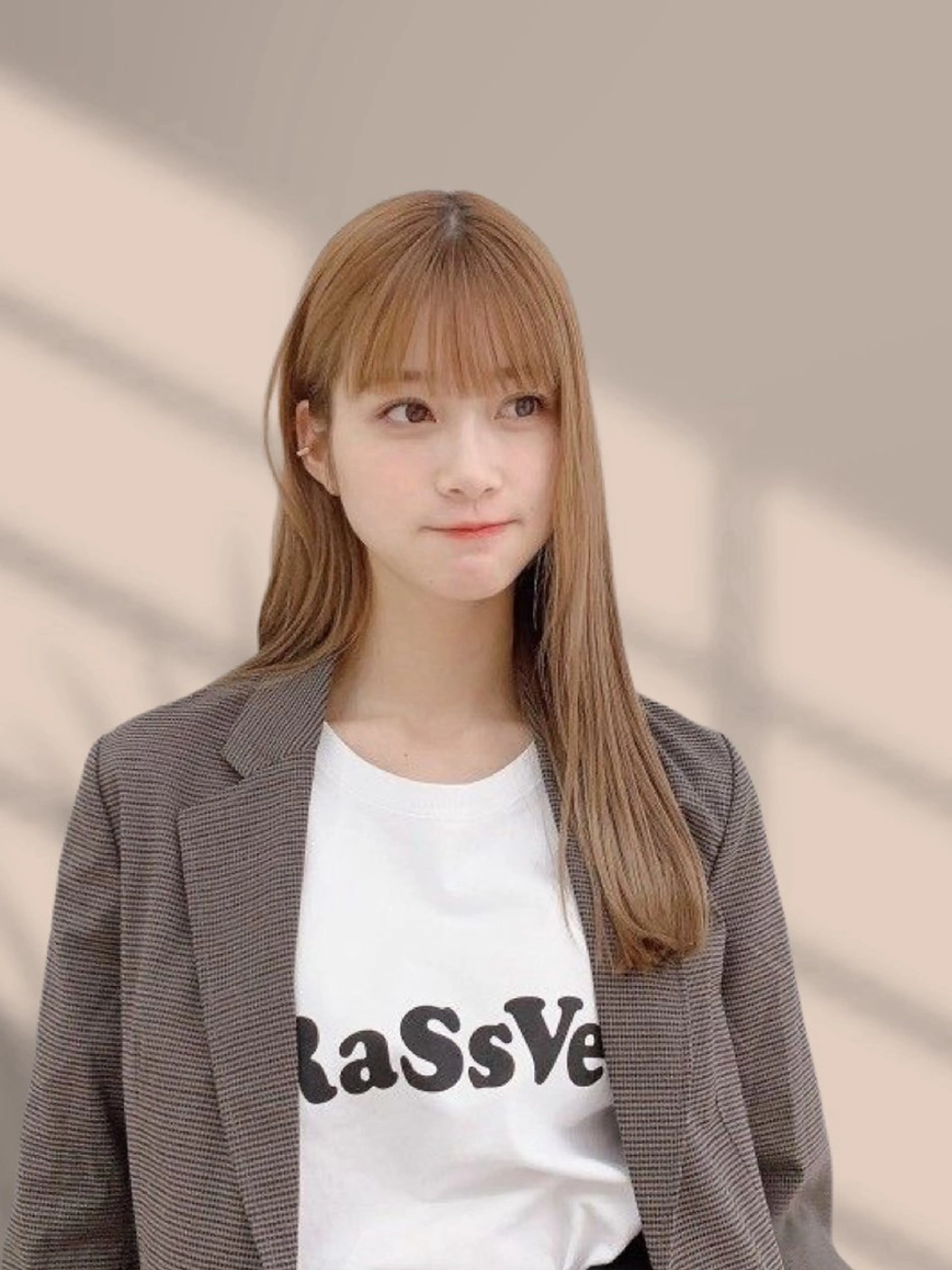 ロング ヘアカラー トリートメント ヘアセット くすみミルクティー／ ブラウン🪡TOWAのヘアスタイル