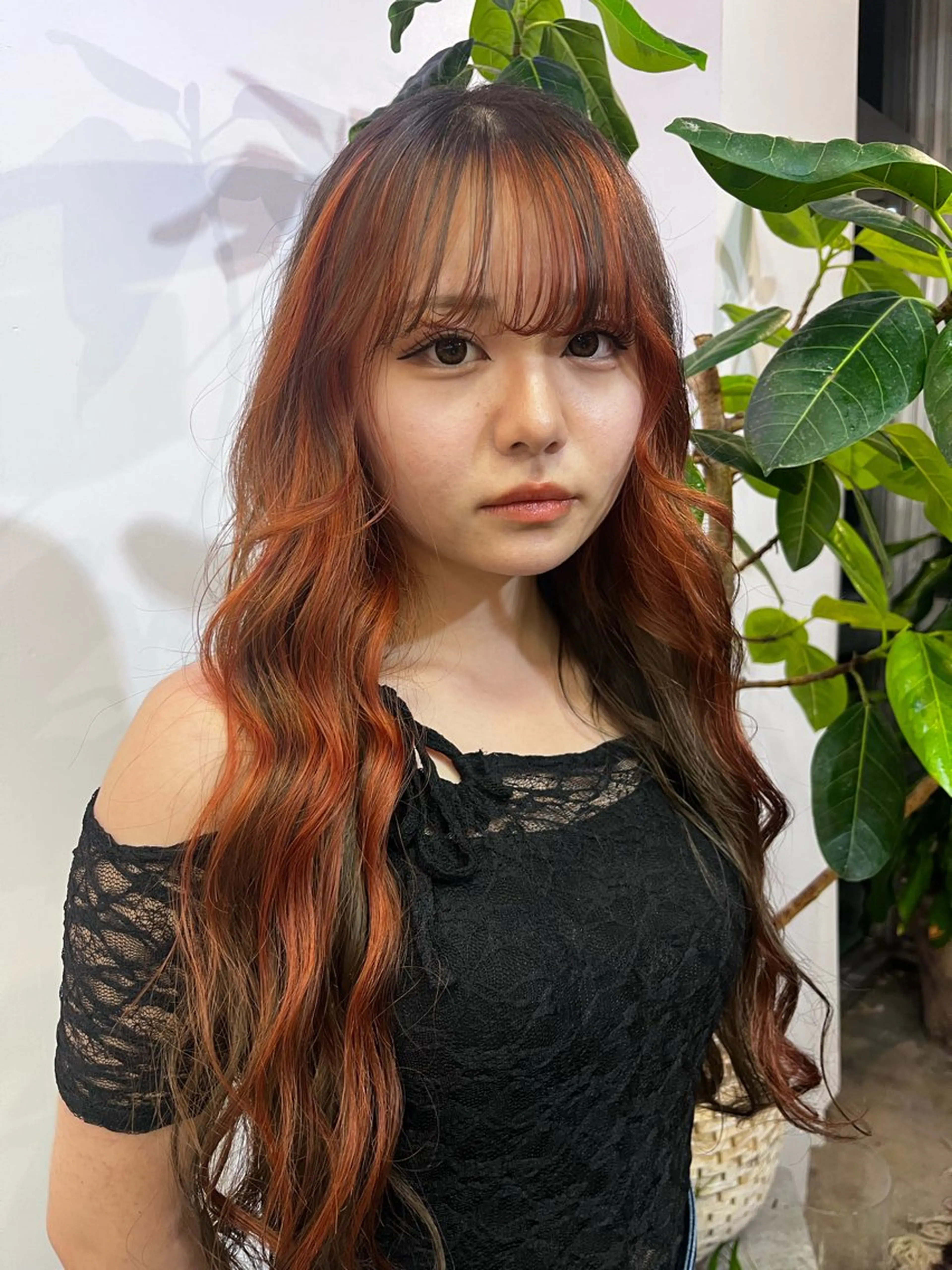 カラー ヘアカラー トリートメント ness 一花のヘアスタイル