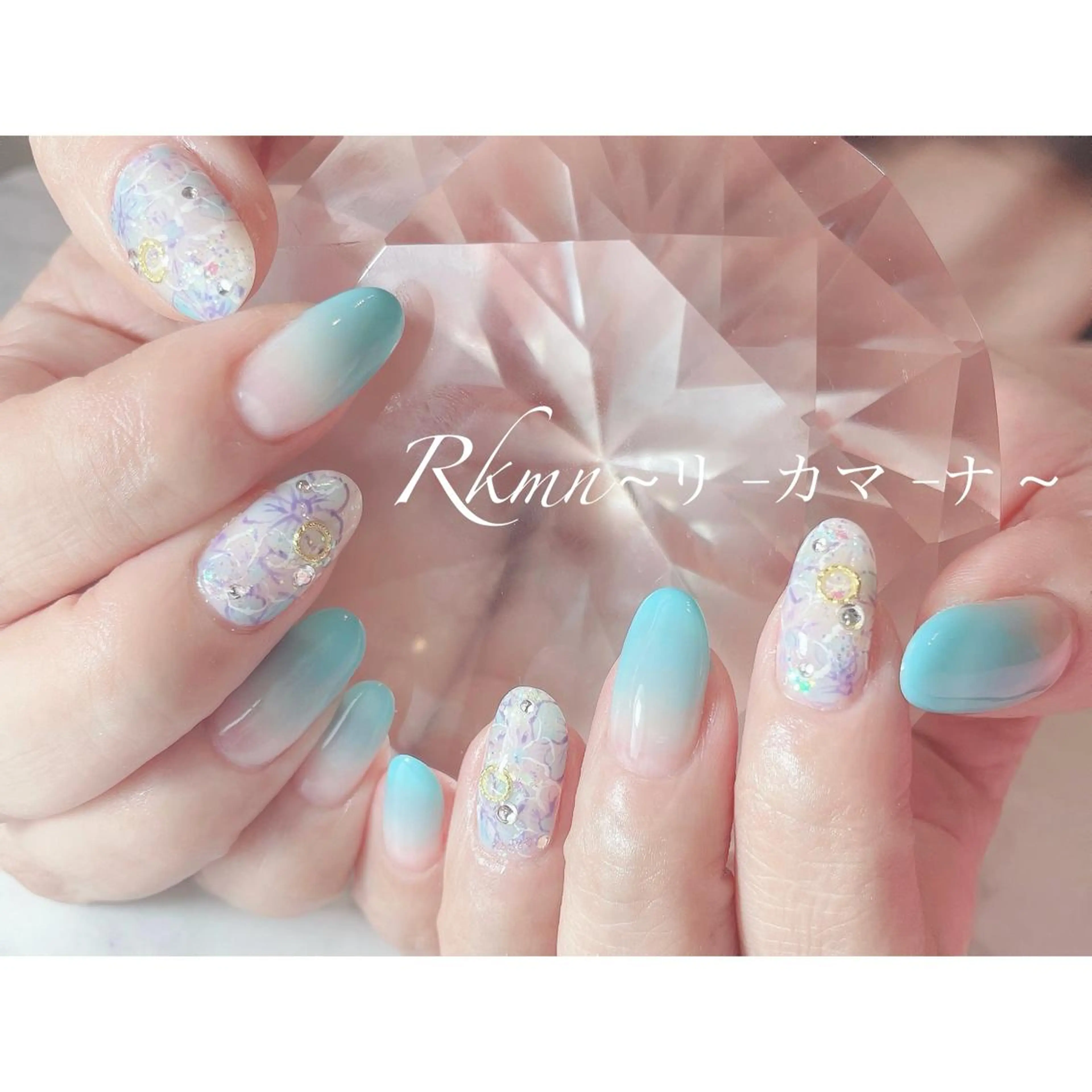 ネイル アートネイル フラワーネイル フレンチネイル ジェルネイル グラデーション ハンドネイル フットネイル ハンドケア Rkmn ~リ-カマ-ナ~のネイルデザイン